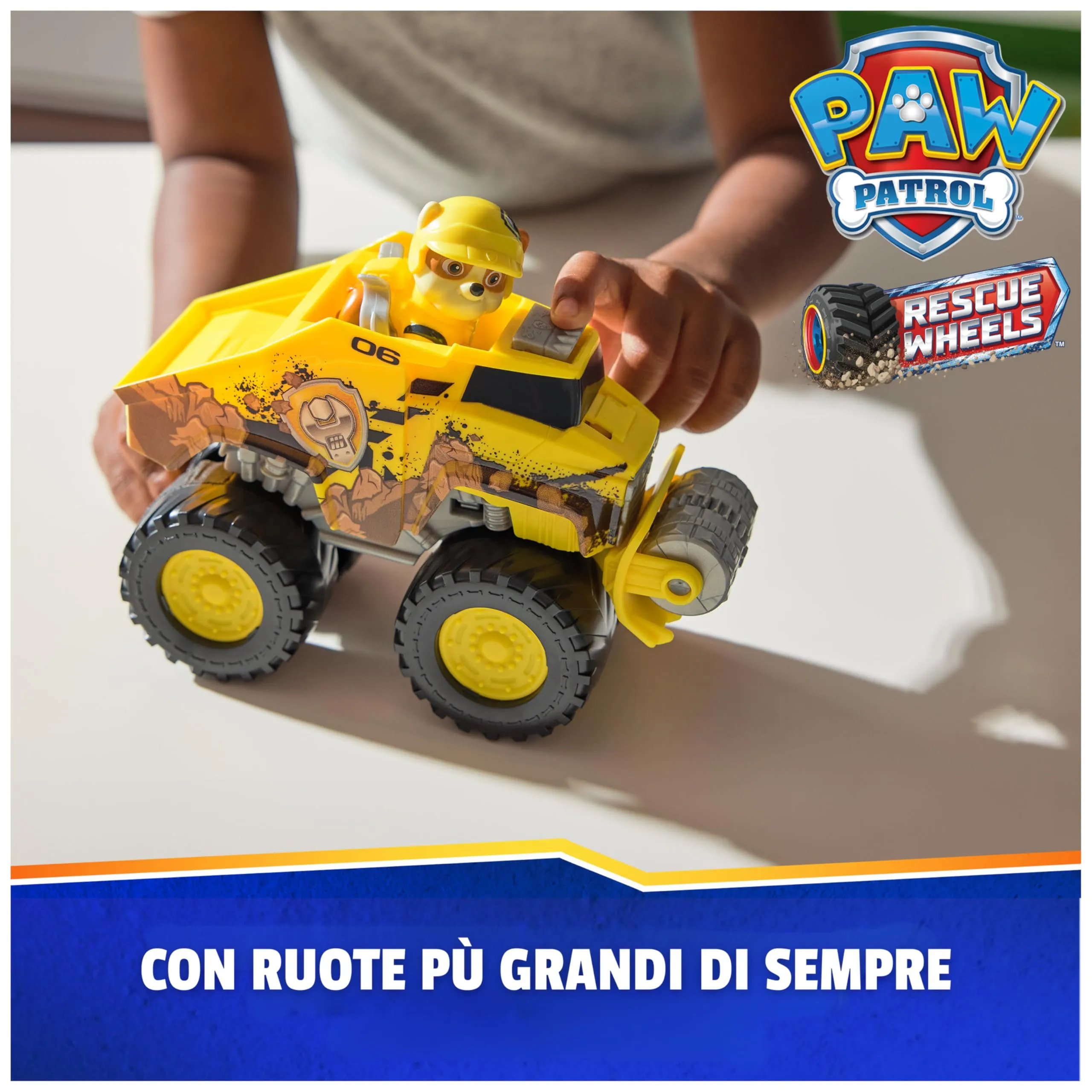 Paw Patrol Rescue Wheels Bulldozer di Rubble Veicolo Giocattolo - immagine 3