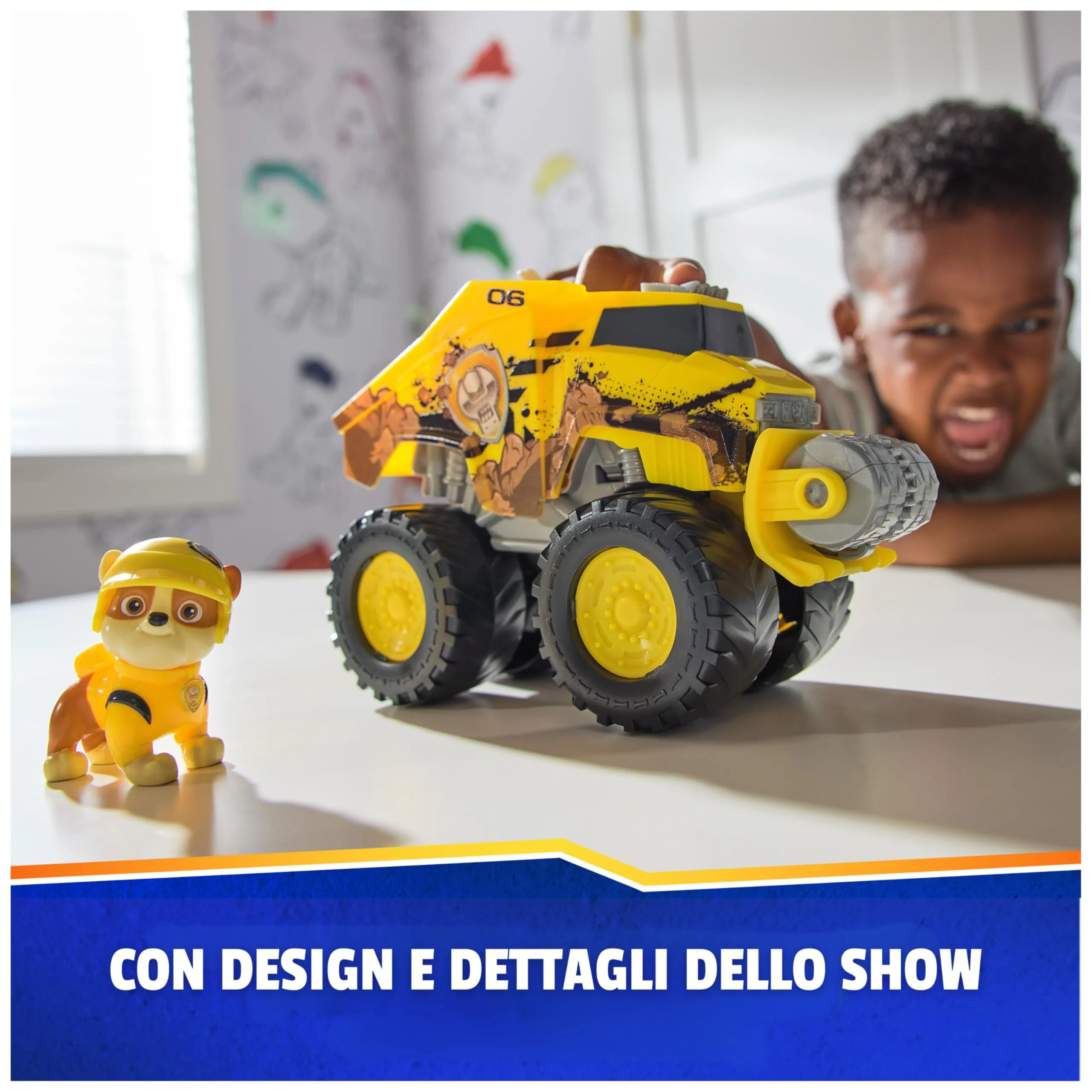 Paw Patrol Rescue Wheels Bulldozer di Rubble Veicolo Giocattolo - immagine 5