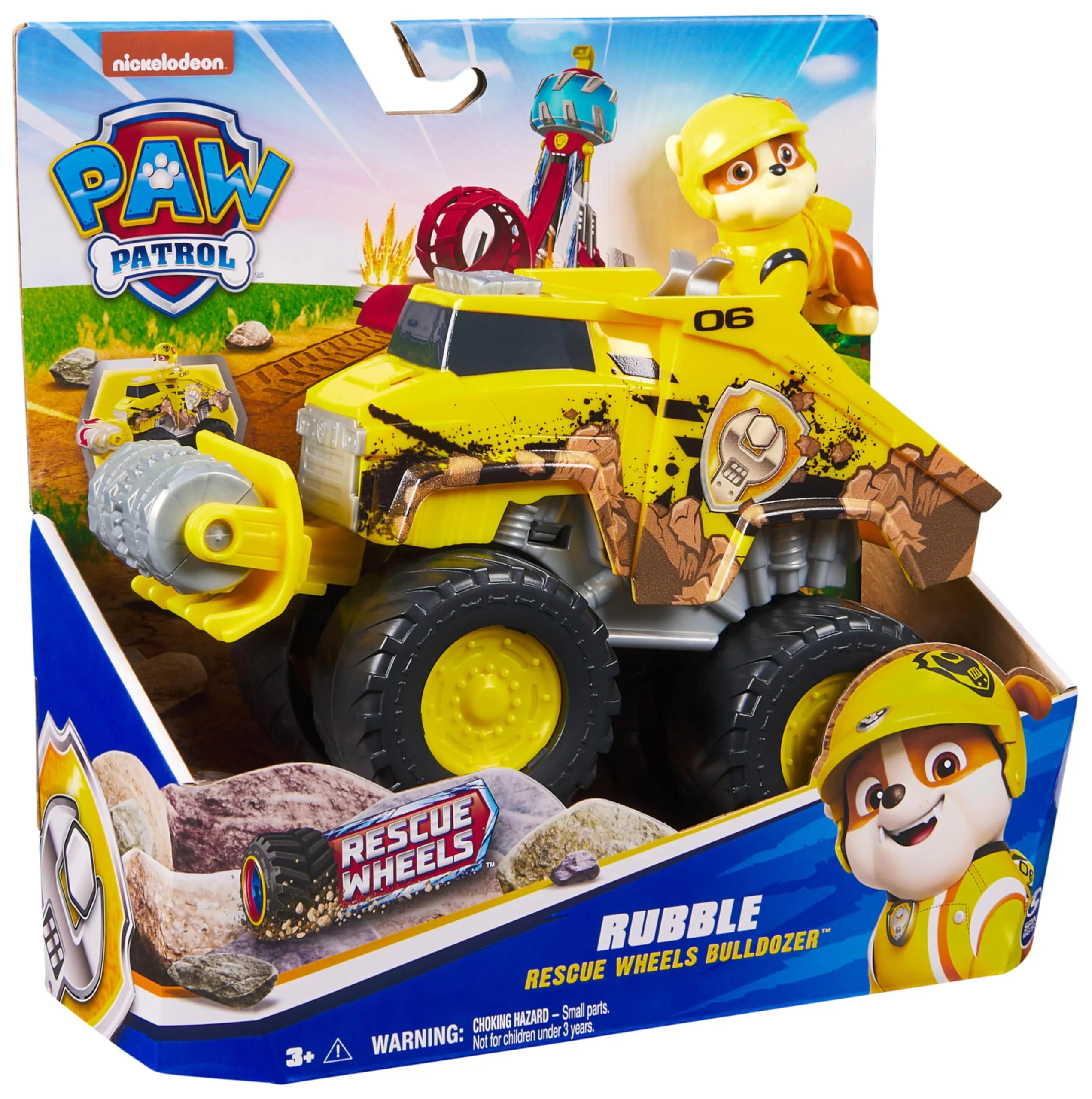 Paw Patrol Rescue Wheels Bulldozer di Rubble Veicolo Giocattolo - immagine 9