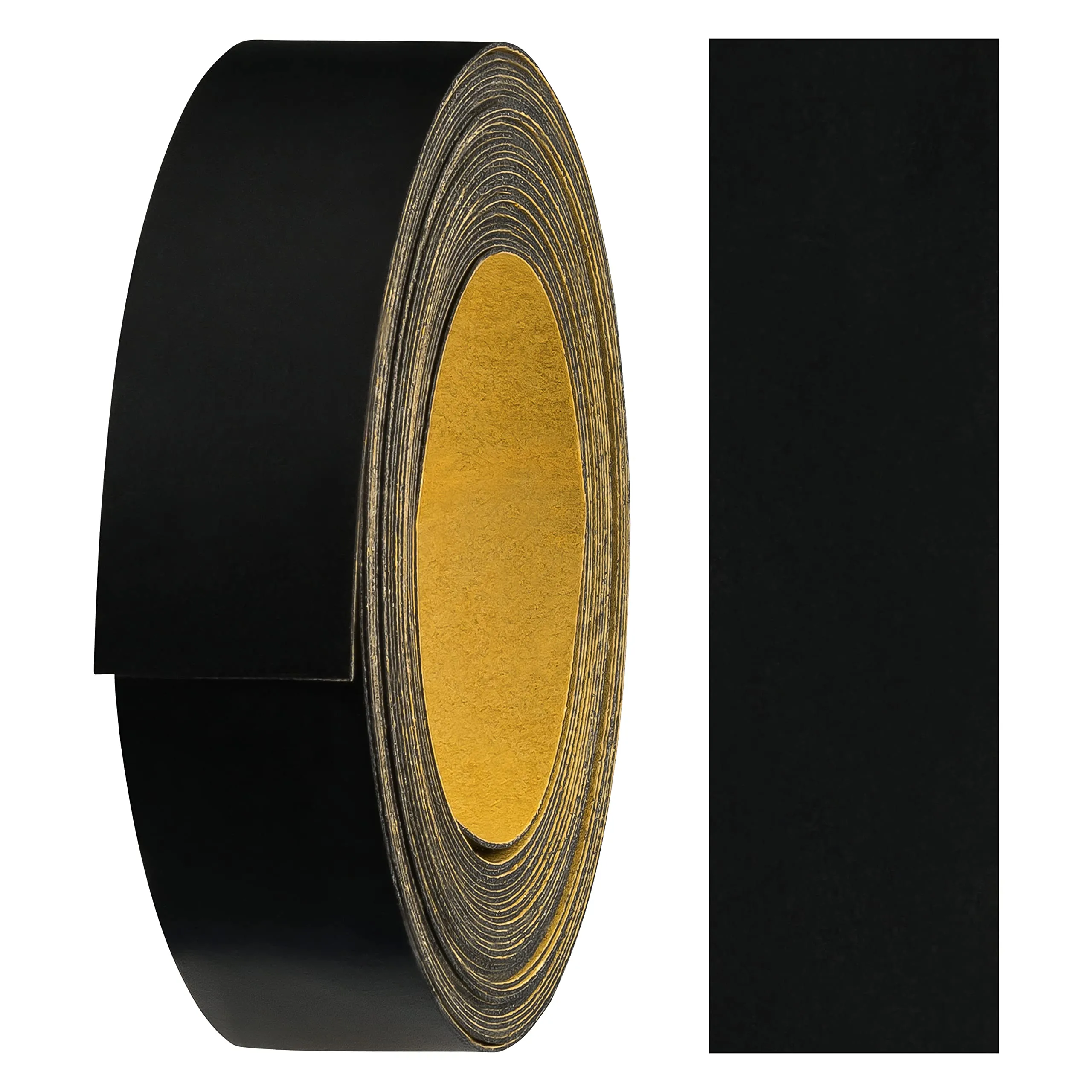 haggiy Nastro per Bordi Autoadesivo in Melammina, 18 mm x 5 m, Nero Liscio - immagine 1
