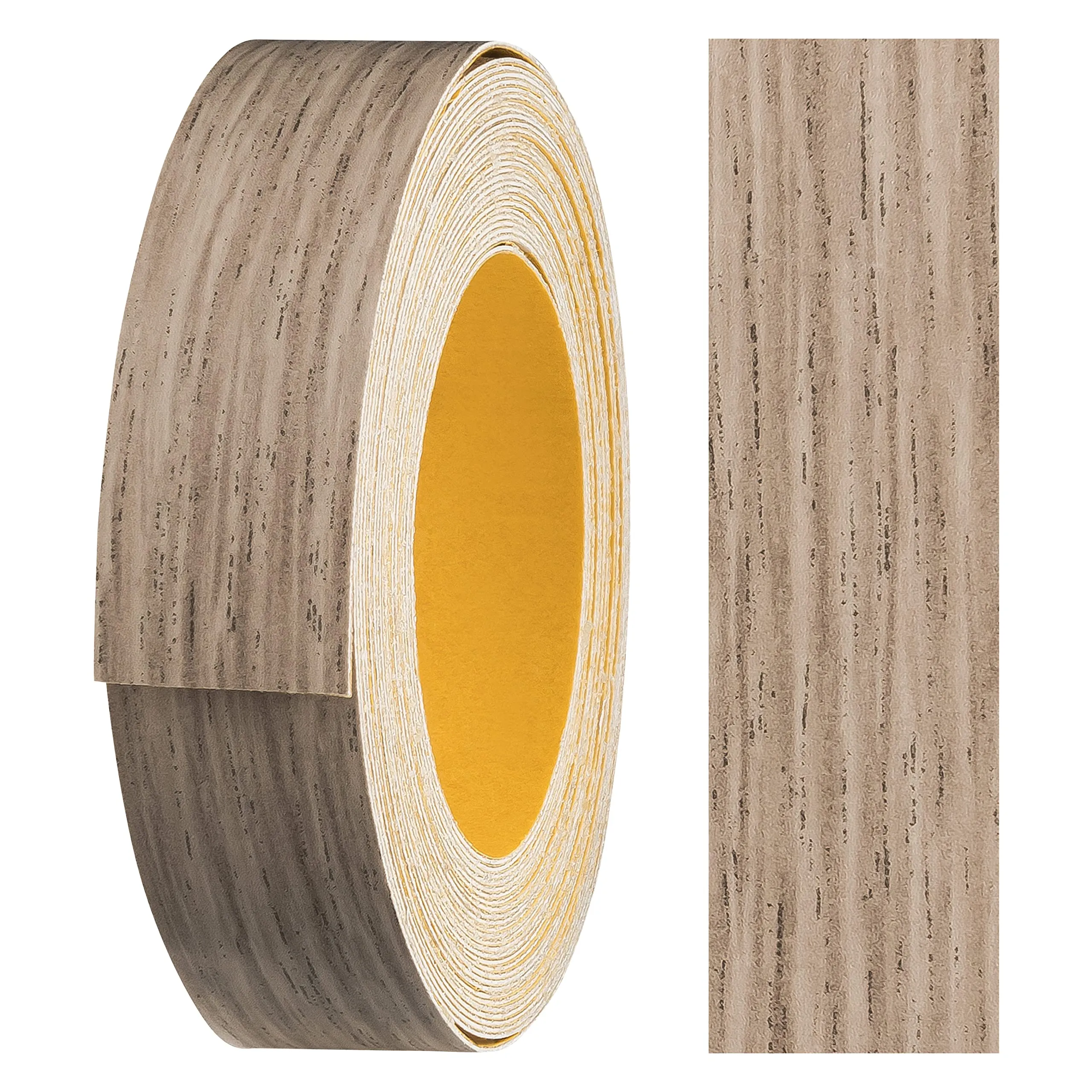 haggiy Nastro per bordi autoadesivo in melammina, 18 mm x 5 m, Rovere Grigio - immagine 1