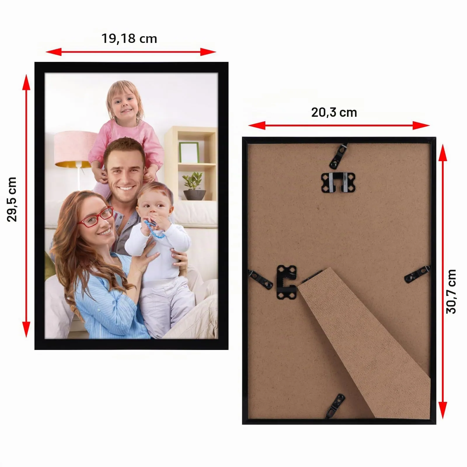 Giftgarden Cornice in PVC, 20x30 cm, Nero, 1 Pezzo - immagine 2