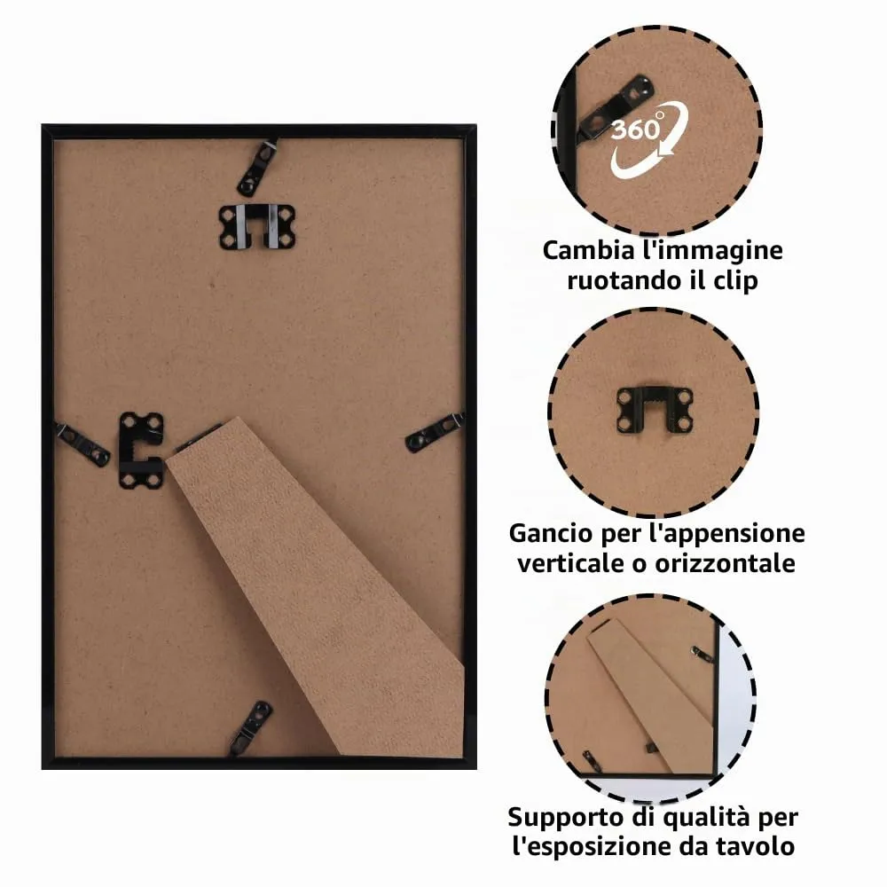 Giftgarden Cornice in PVC, 20x30 cm, Nero, 1 Pezzo - immagine 4