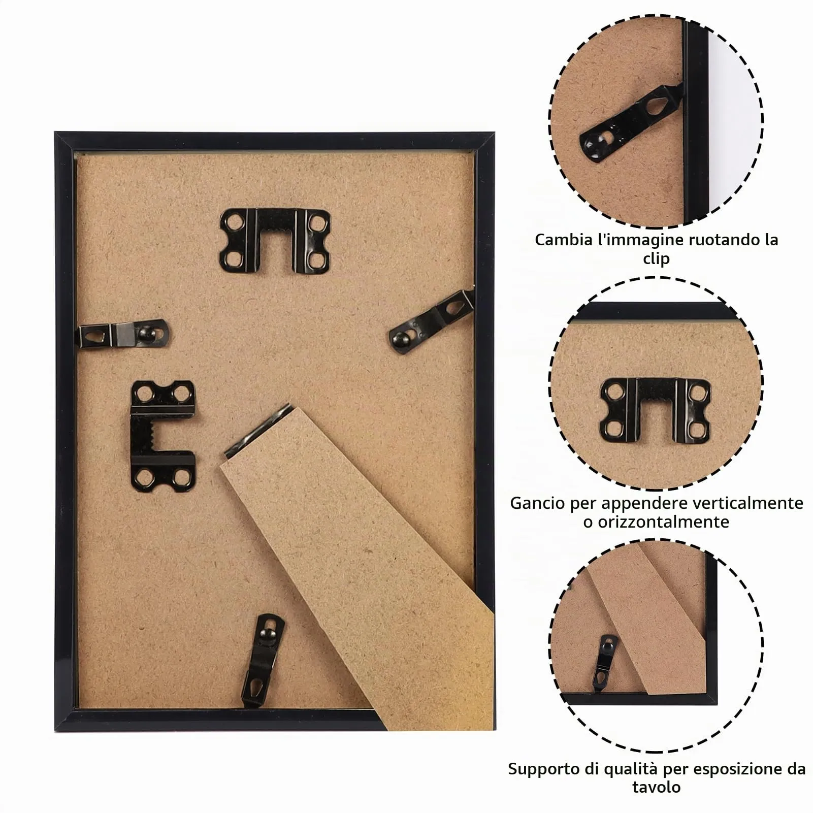 Giftgarden Cornice 13x18 in PVC, Nera, 1 Pezzo - immagine 7