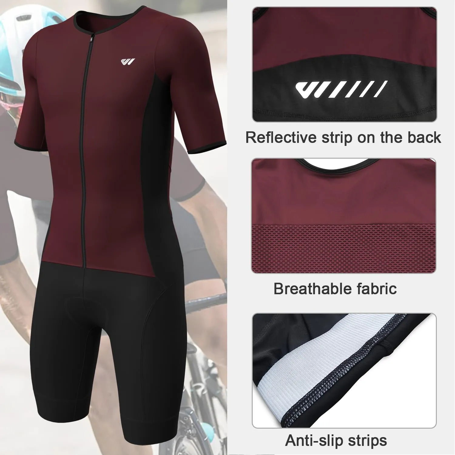 Lo.gas Trisuit Uomo Triathlon Tuta a Maniche Corte - immagine 2