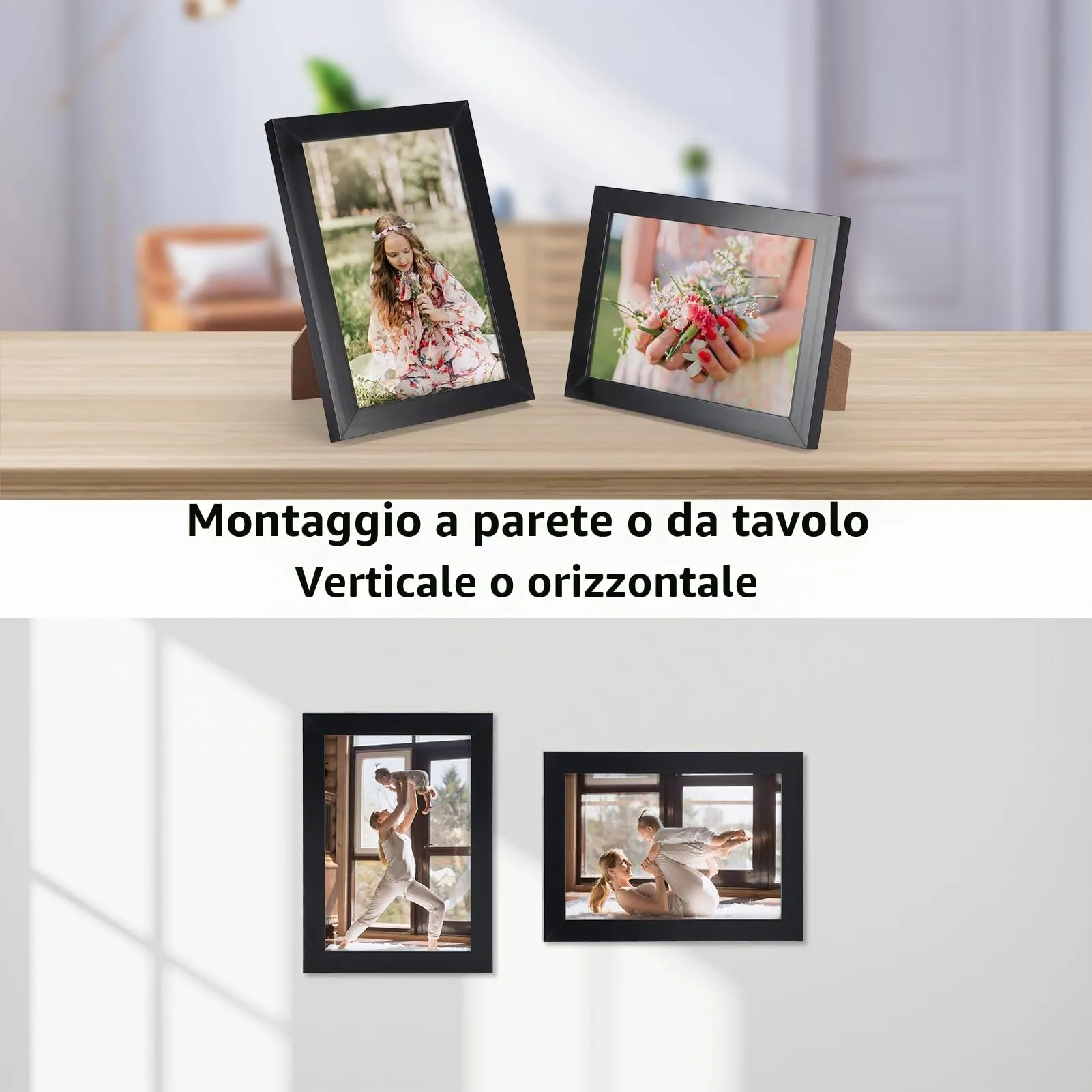 Giftgarden Cornice in PVC 9x13cm, Nera - immagine 3