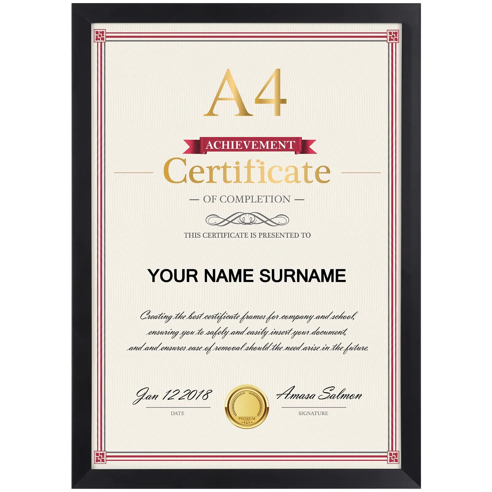 Giftgarden Cornice A4 in PVC, Nero, 1 Pezzo - immagine 1