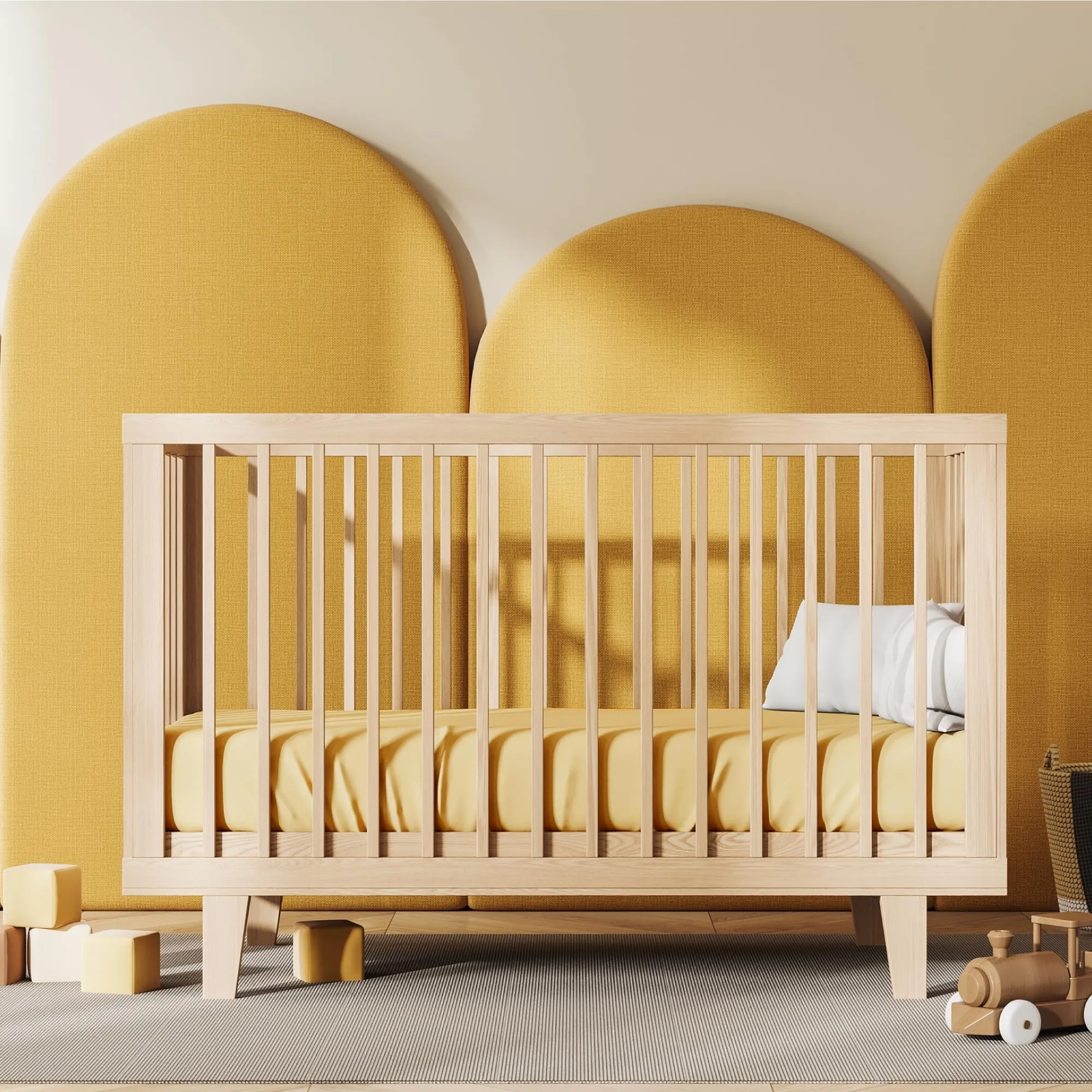 Dreamzie Set 2 Lenzuoli con Angoli in Cotone per Bambini 60x120/70x140 Oeko Tex Giallo - immagine 5