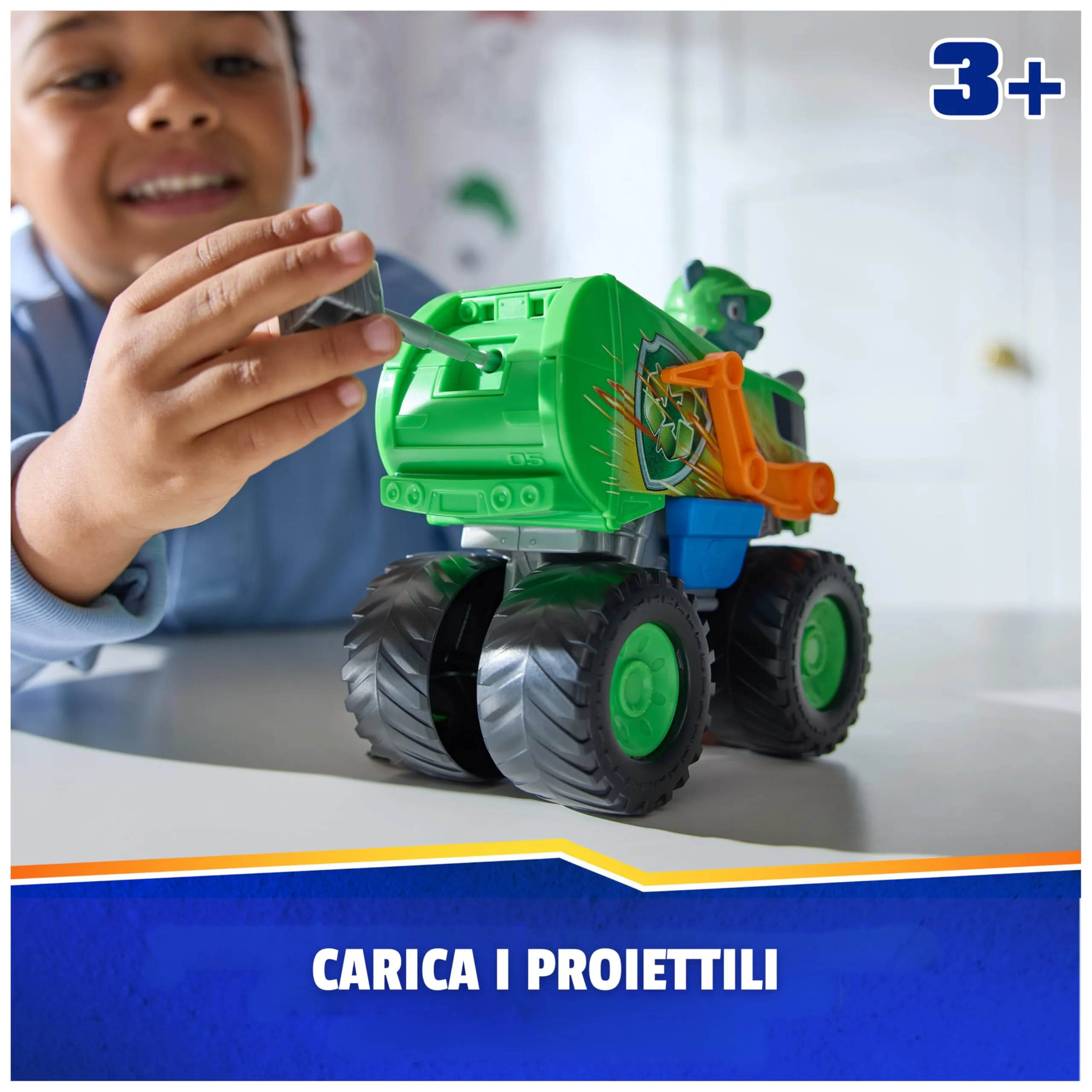Paw Patrol Rescue Wheels Camion per la Raccolta Differenziata di Rocky con Lanciamissili e Action Figure - immagine 4