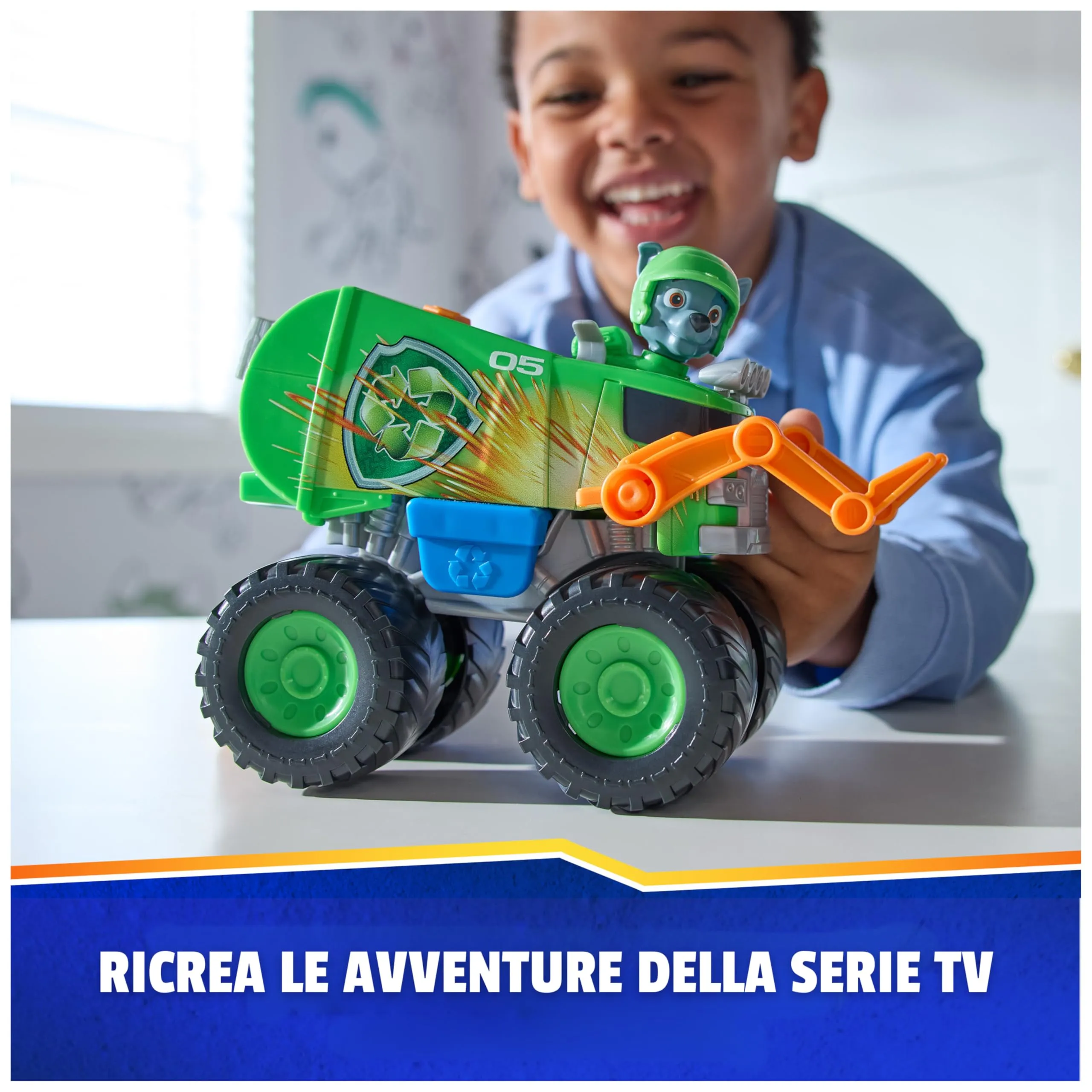 Paw Patrol Rescue Wheels Camion per la Raccolta Differenziata di Rocky con Lanciamissili e Action Figure - immagine 9