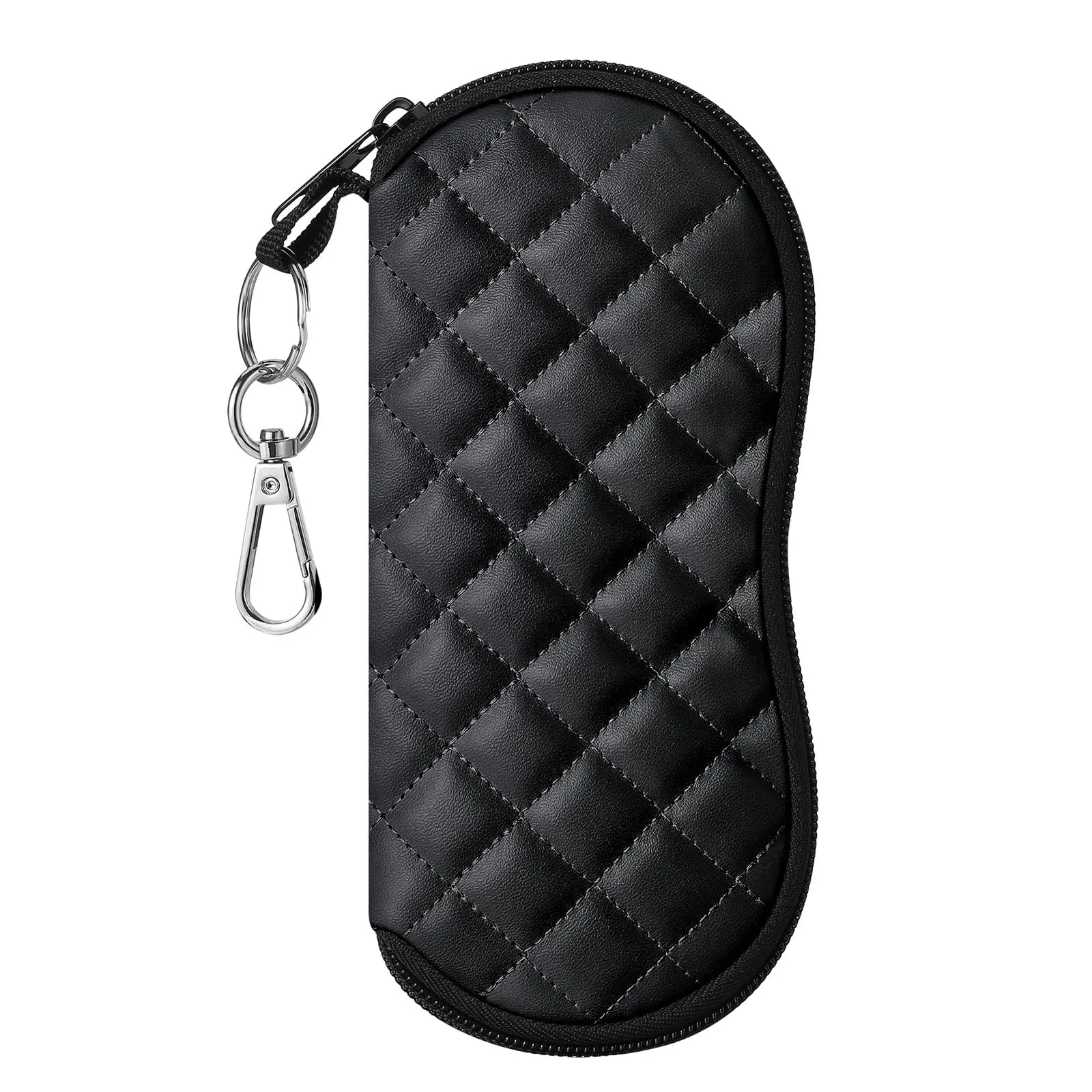 MoKo Astuccio per Occhiali in Neoprene con Clip da Cintura, Rombo Nero - immagine 1