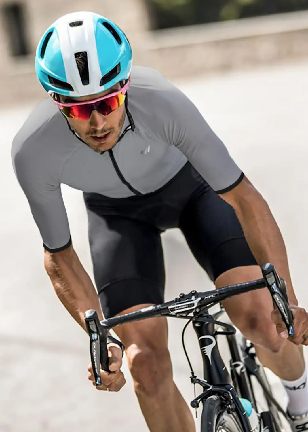 Lo.gas Trisuit Uomo Triathlon Tuta a Maniche Corte Traspirante Asciugatura Rapida - immagine 6
