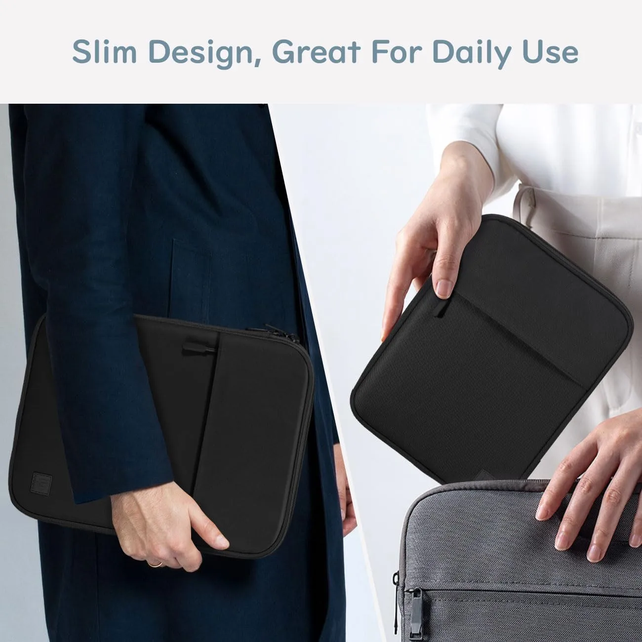 Dadanism Borsa Imbottita per Tablet 9-11 Pollici, Nero - immagine 7