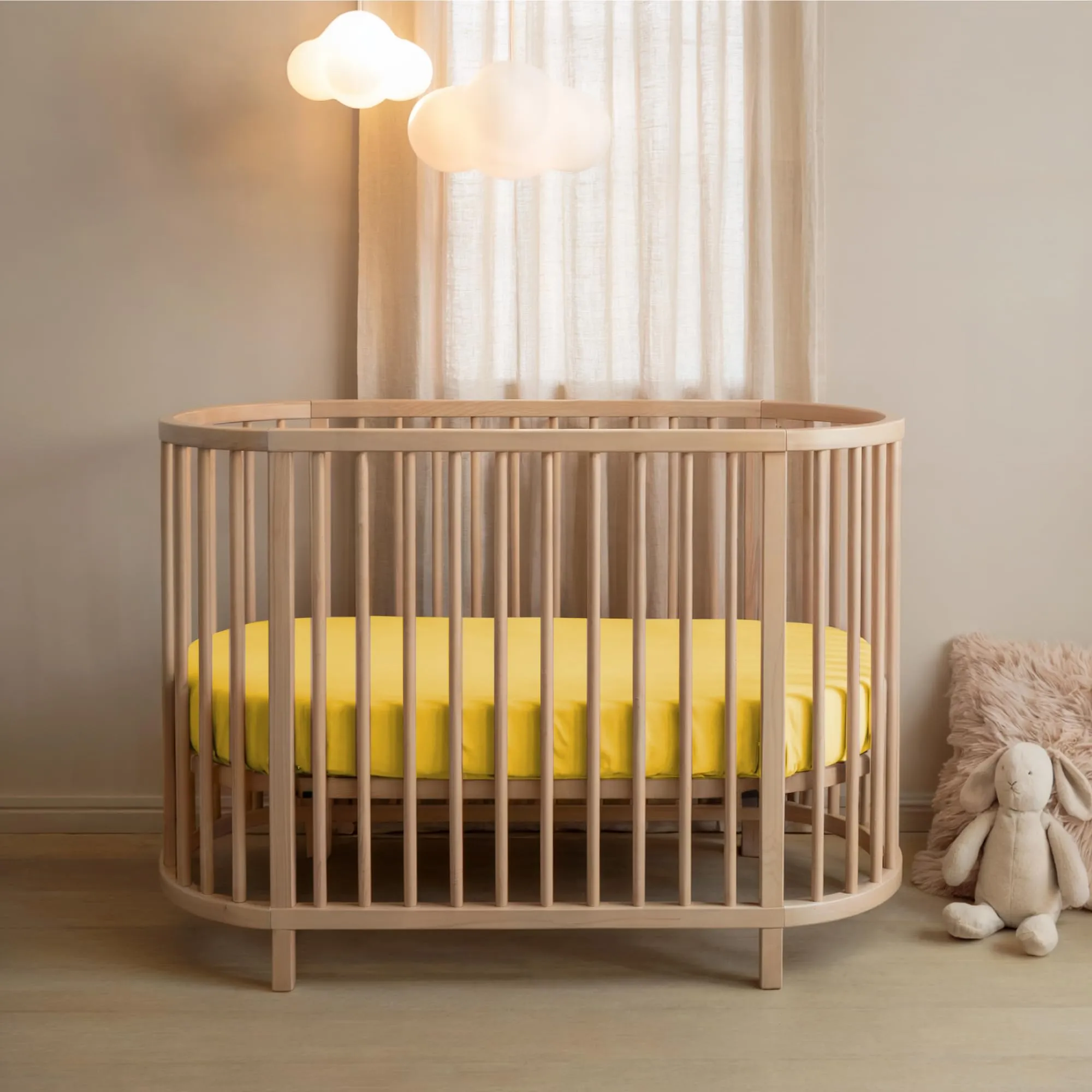 Dreamzie Set 2 Lenzuola con Angoli in Cotone per Bambini 40x80 Giallo Oeko Tex - immagine 5