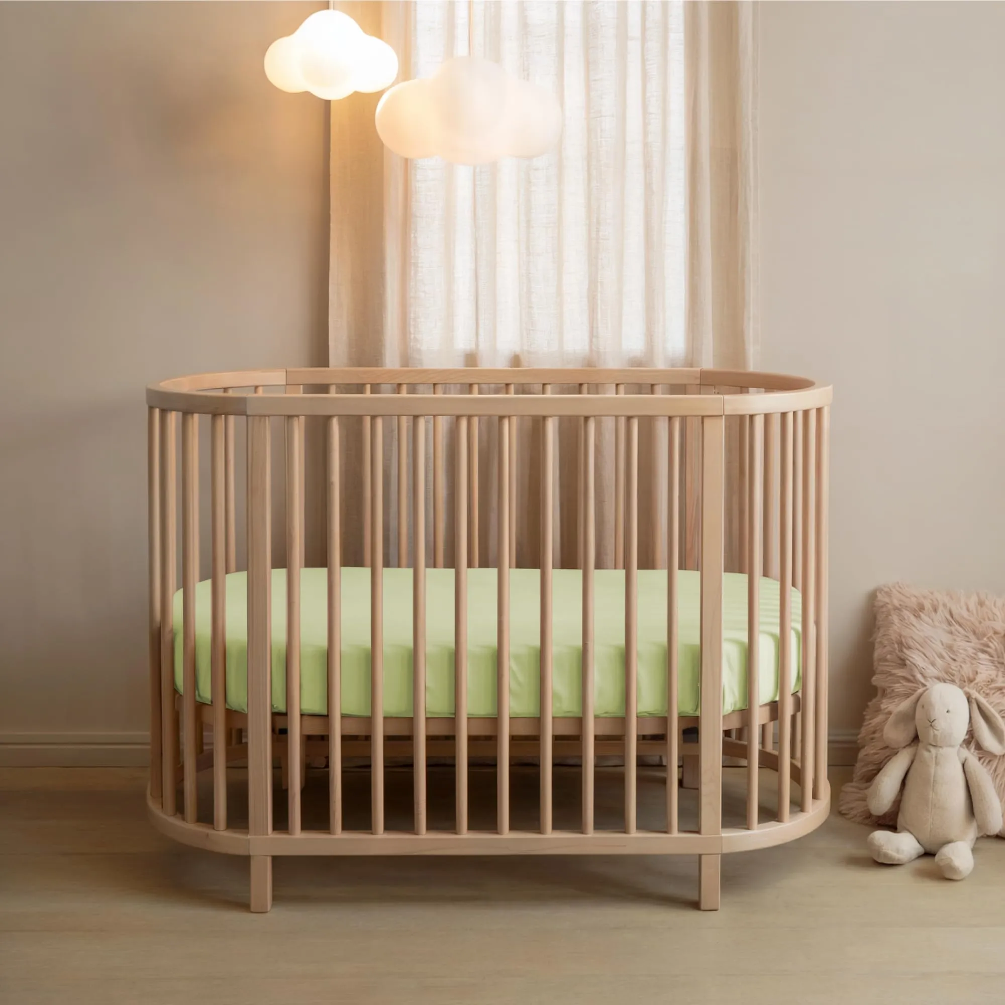 Dreamzie Set 2 Lenzuoli con Angoli in Cotone per Bambini 40x80 Verde Oeko Tex - immagine 5