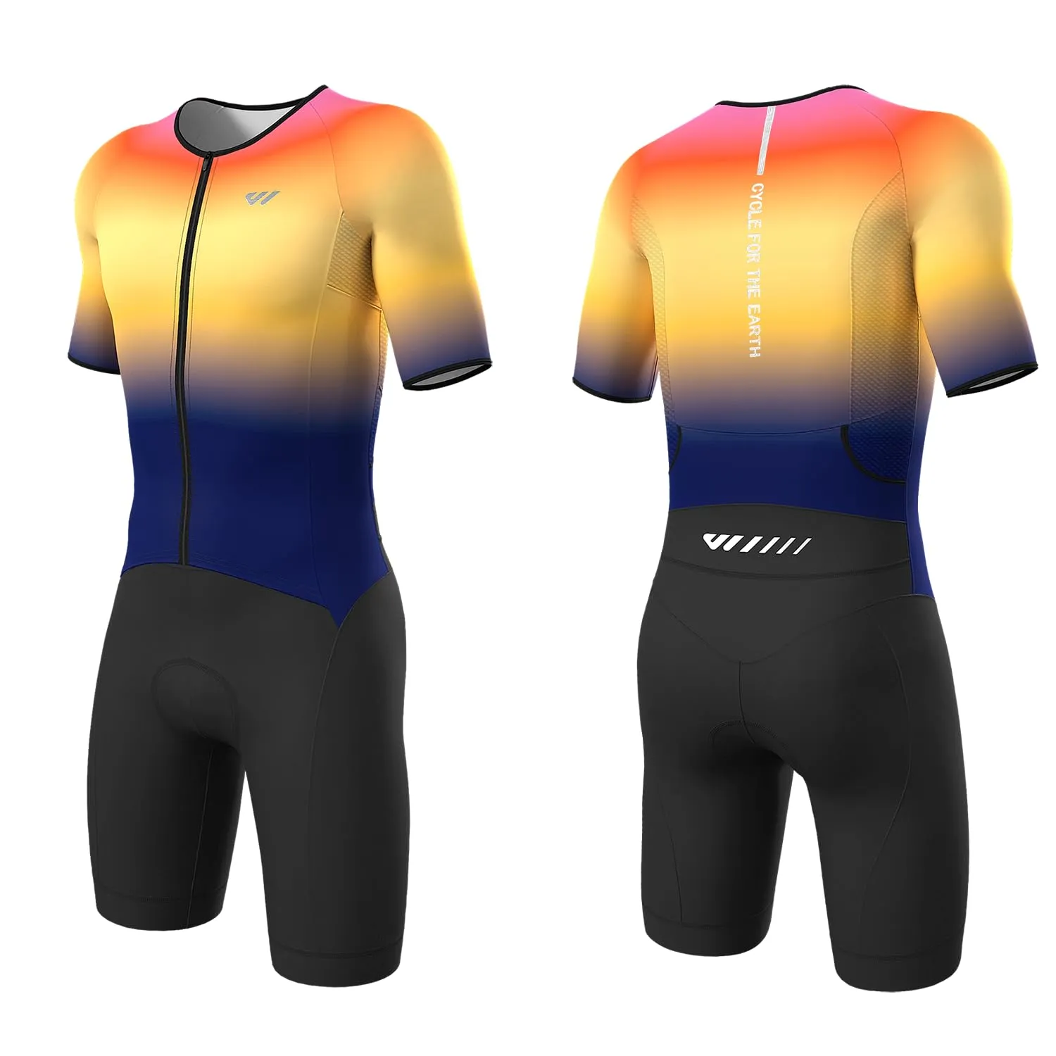 Lo.gas Trisuit Uomo Triathlon Tuta a Maniche Corte Traspirante Asciugatura Rapida - immagine 1
