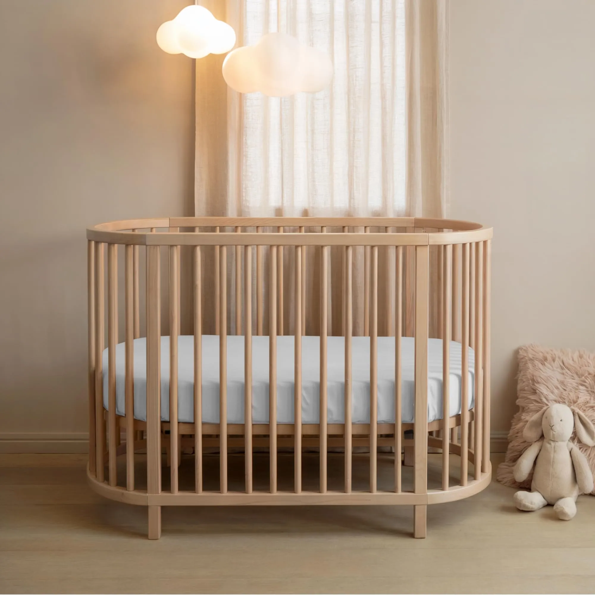 Dreamzie Set 2 Lenzuoli con Angoli in Cotone per Bambini 40x80 Grigio Oeko Tex - immagine 5