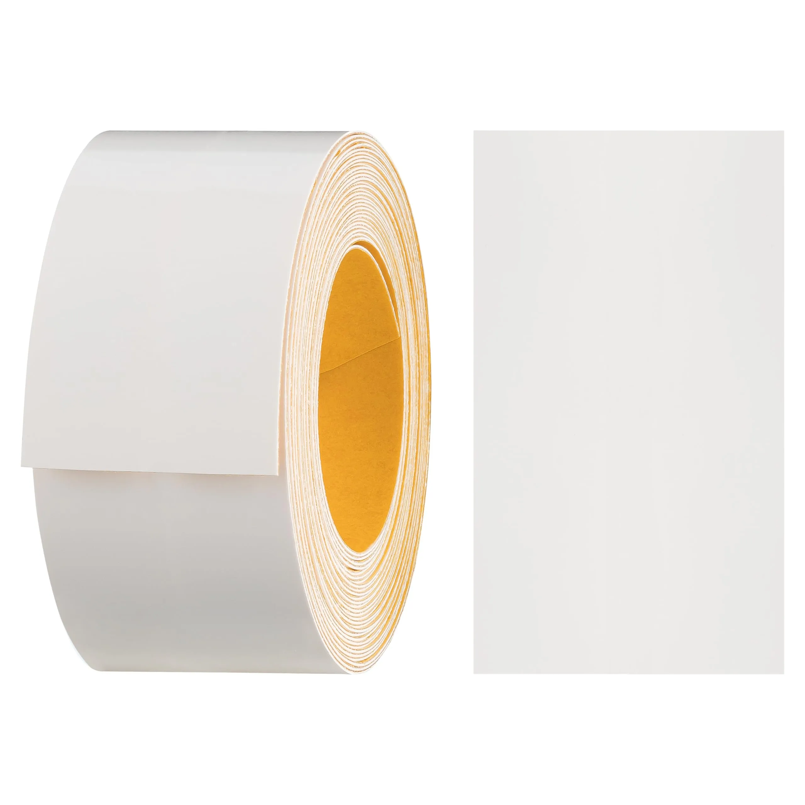 haggiy Nastro Bordi Melamina Acrilico Autoadesivo 40mm x 5m Bianco Lucido - immagine 1