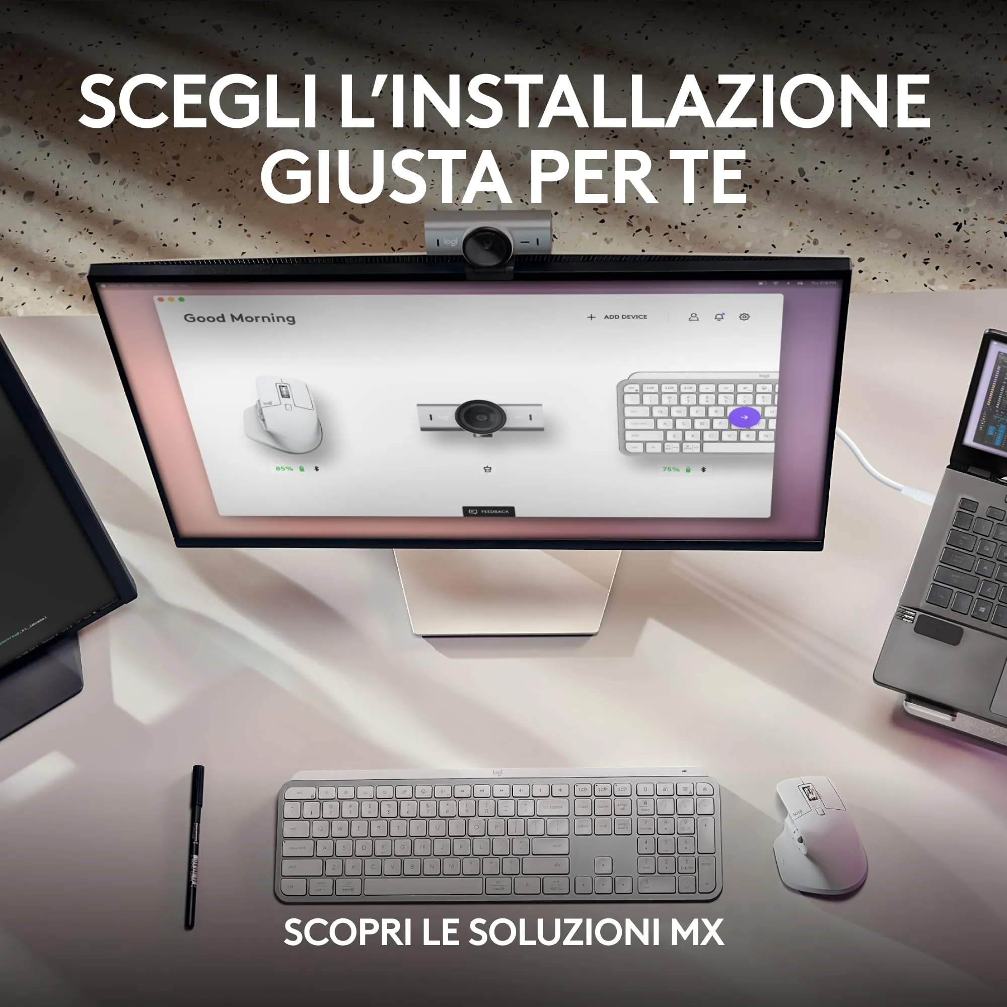 Logitech MX Brio 4K Webcam - Grigio chiaro - immagine 10