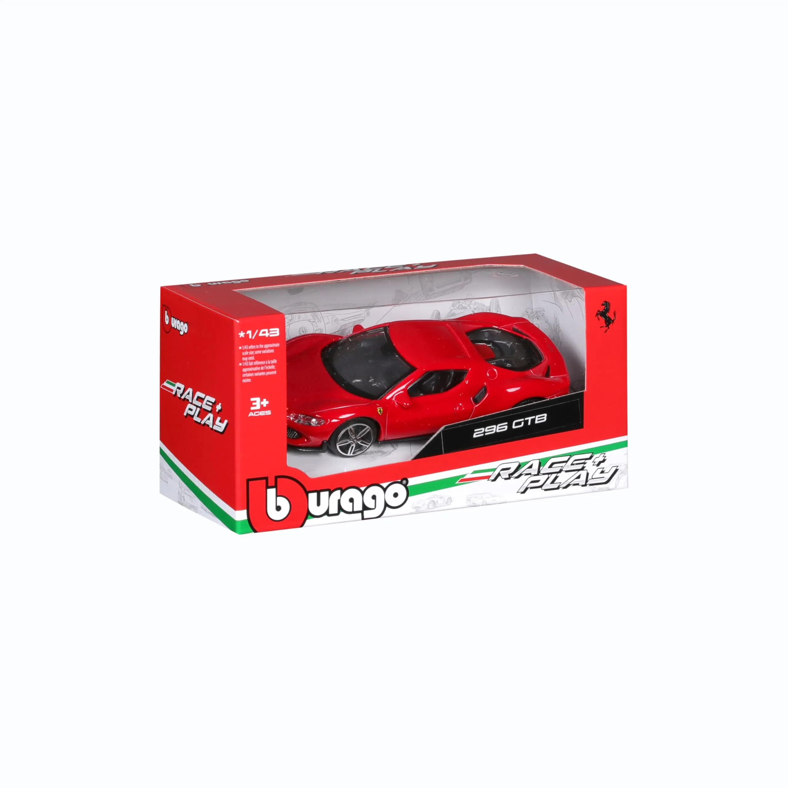 Bburago Ferrari 296 GTB R&P 1:43 Scale Model Car - immagine 2