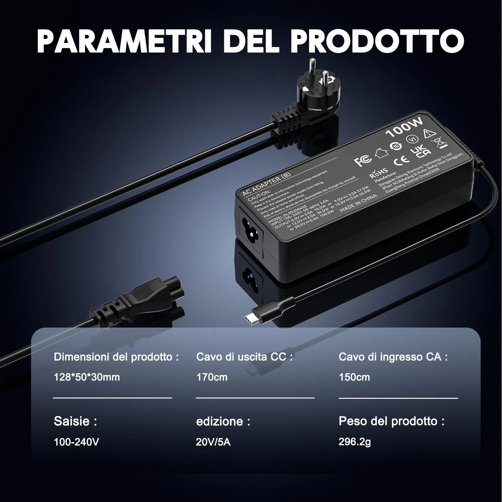 Cavo di ricarica USB C da 100 W - immagine 3
