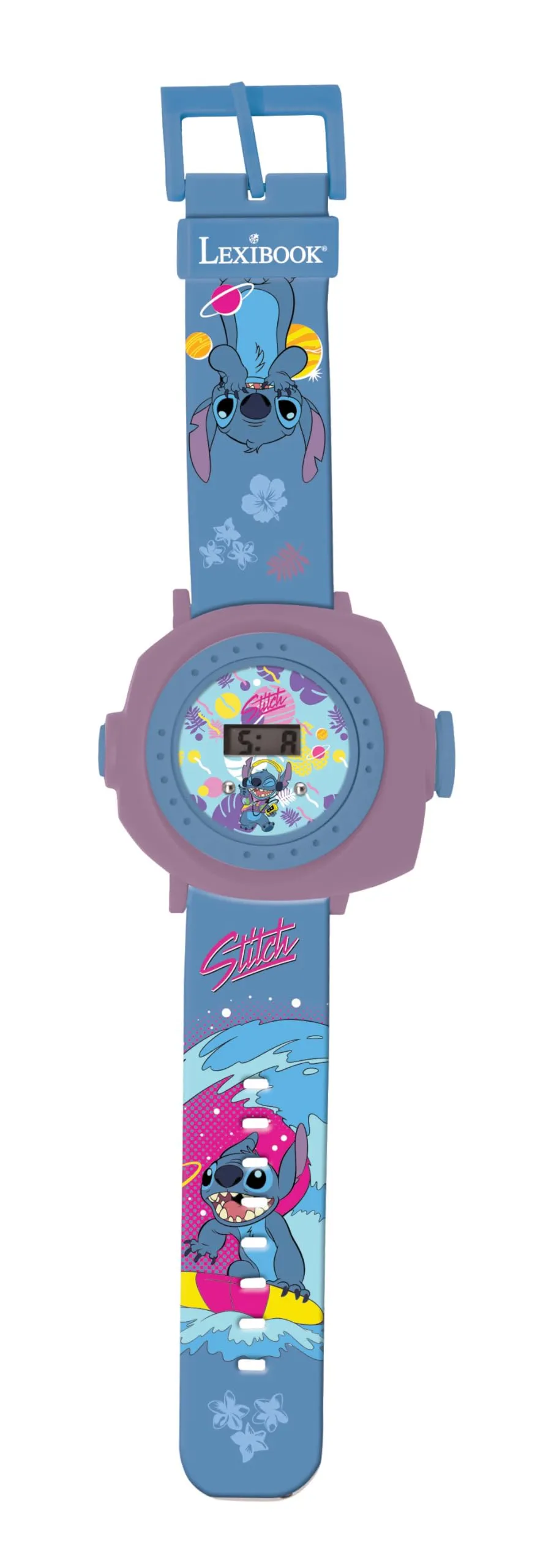 Lexibook Disney Stitch Orologio a proiezione con schermo digitale DMW050D - immagine 2