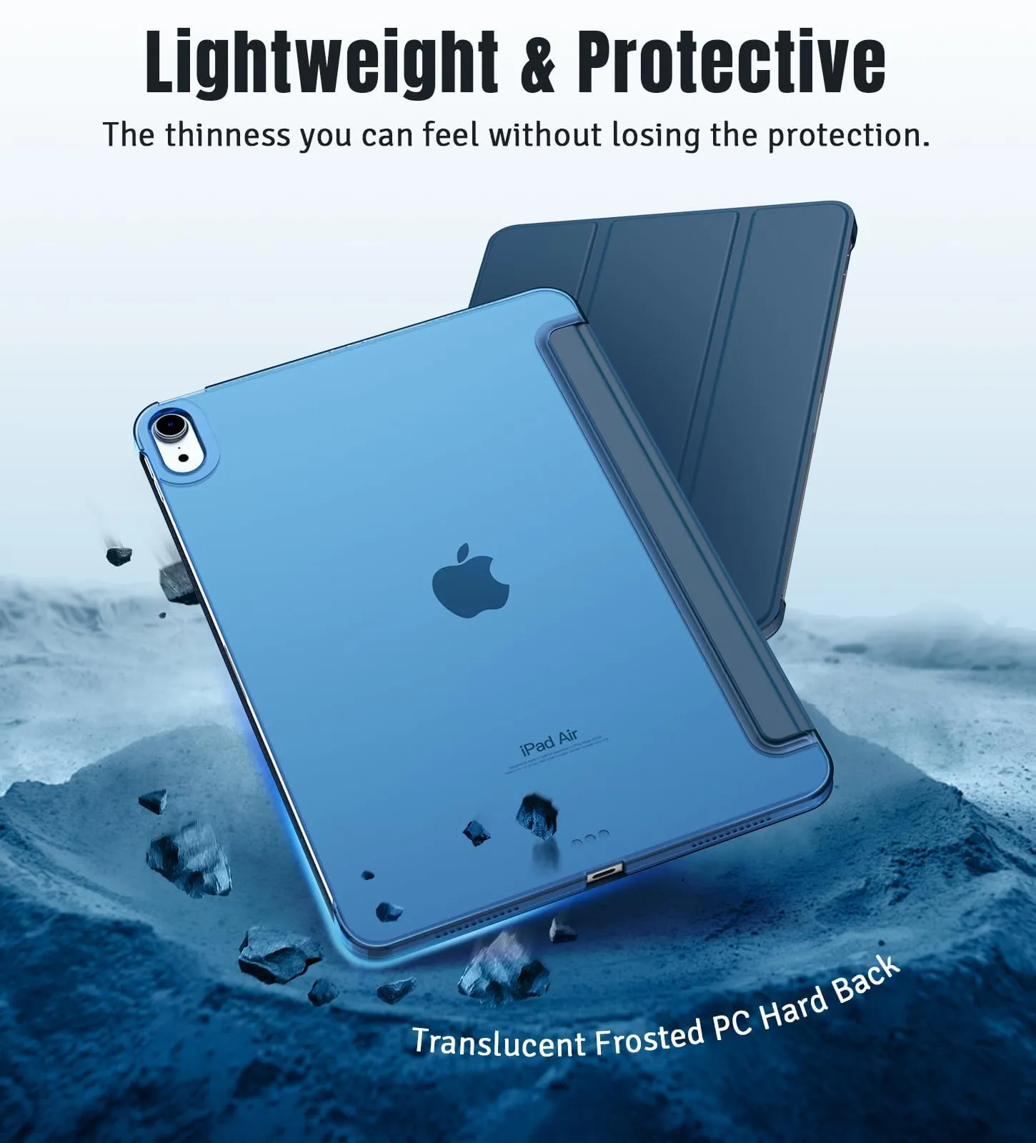 TiMOVO Cover per iPad Air 11" M4/M3/M2, Air 5a/4a Gen 10.9", Blu Abisso - immagine 5
