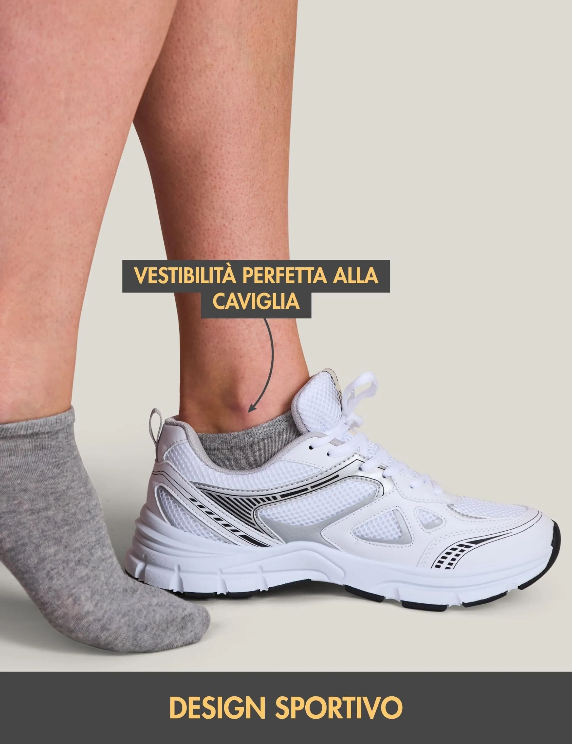 Basic Treasure Calzini Corti Uomo Donna, Cotone, Grigio, 12 Paia, 39-42 - immagine 5