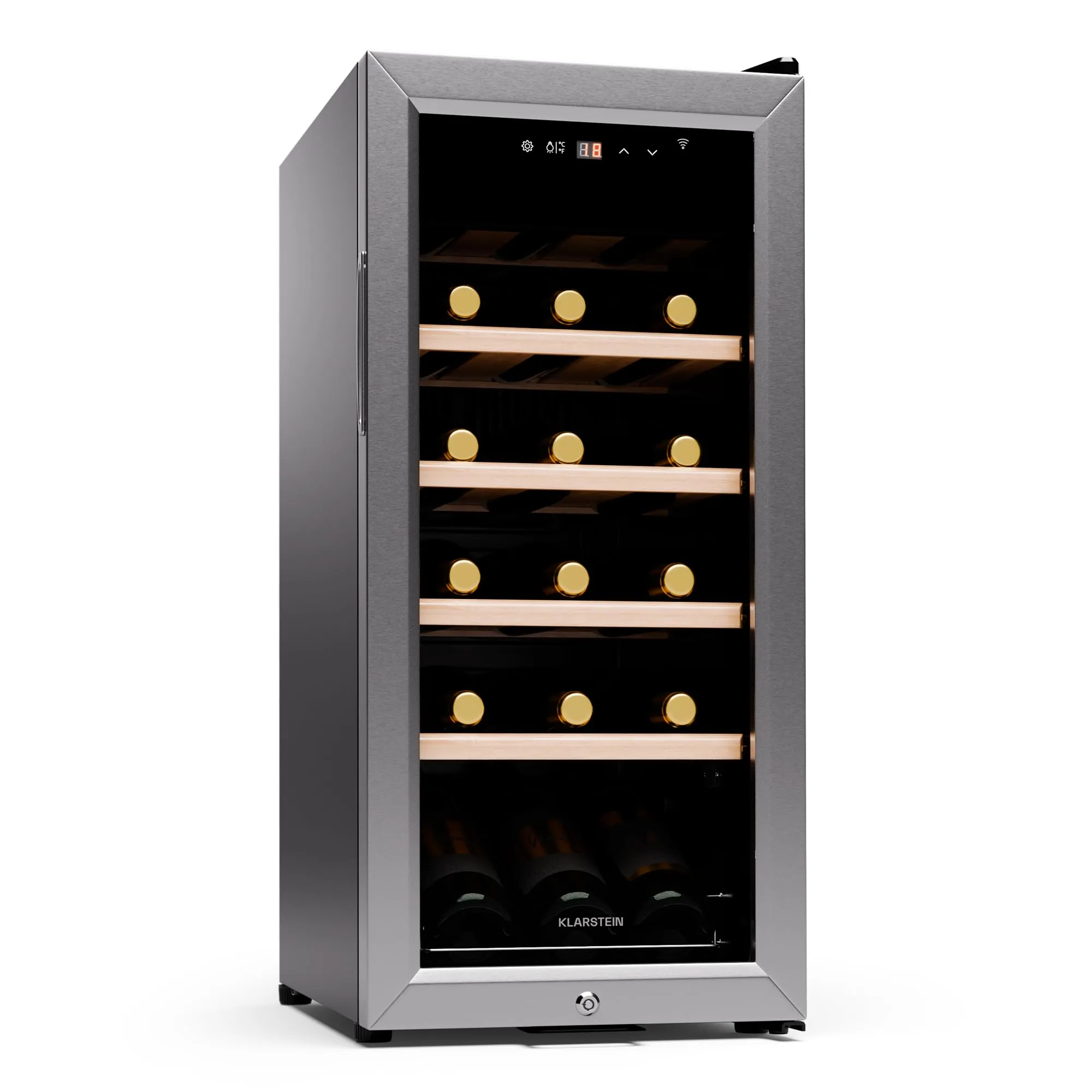 Klarstein Cantinetta Vino a Zona Singola 18 Bottiglie, 5-18°C, Touch Control - immagine 1