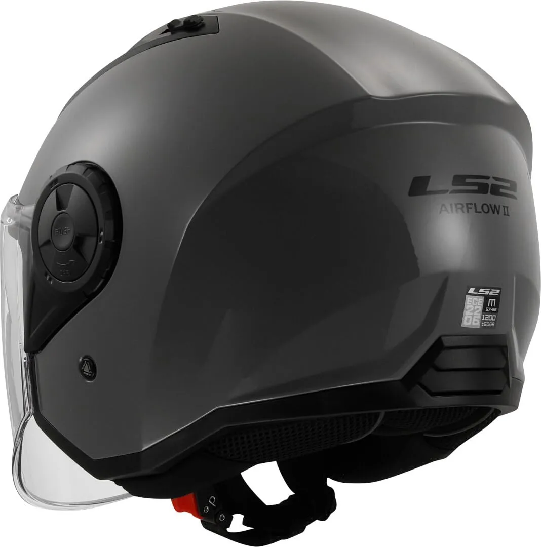 LS2 Airflow II Jet Helmet - Nardo Grey, XL - immagine 3