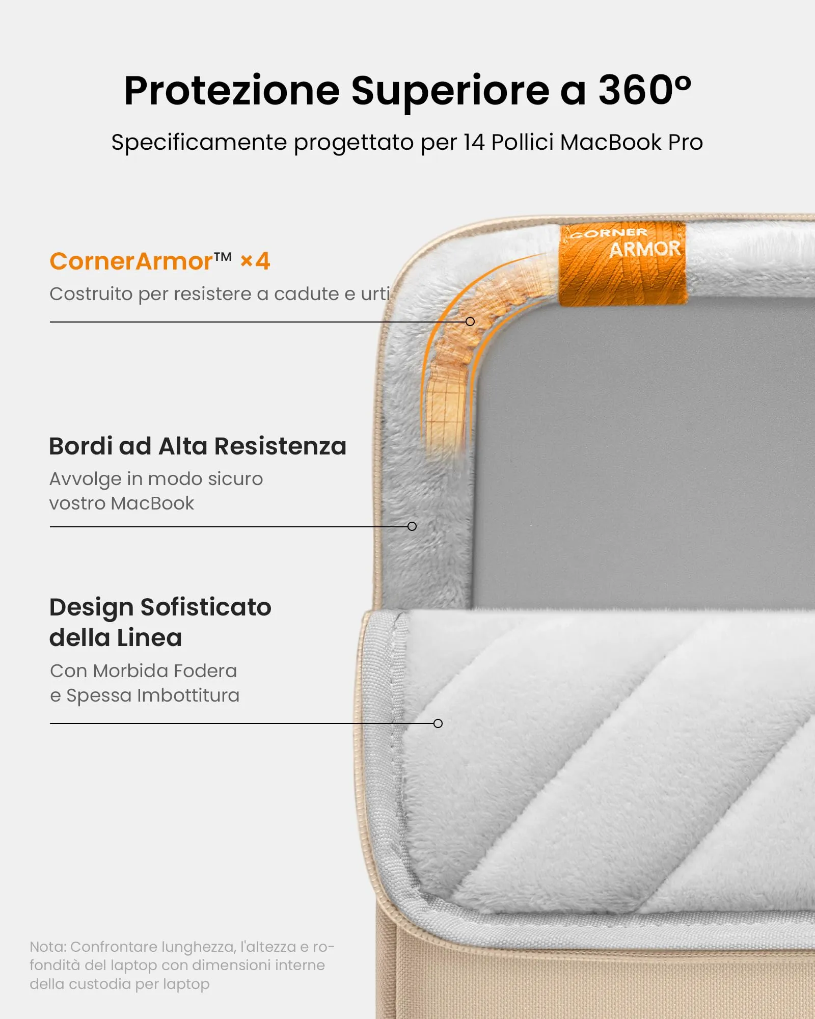 tomtoc Custodia 360° per MacBook Pro 14 Pollici M1/M2/M3/M4/M5 Pro/Max - immagine 4