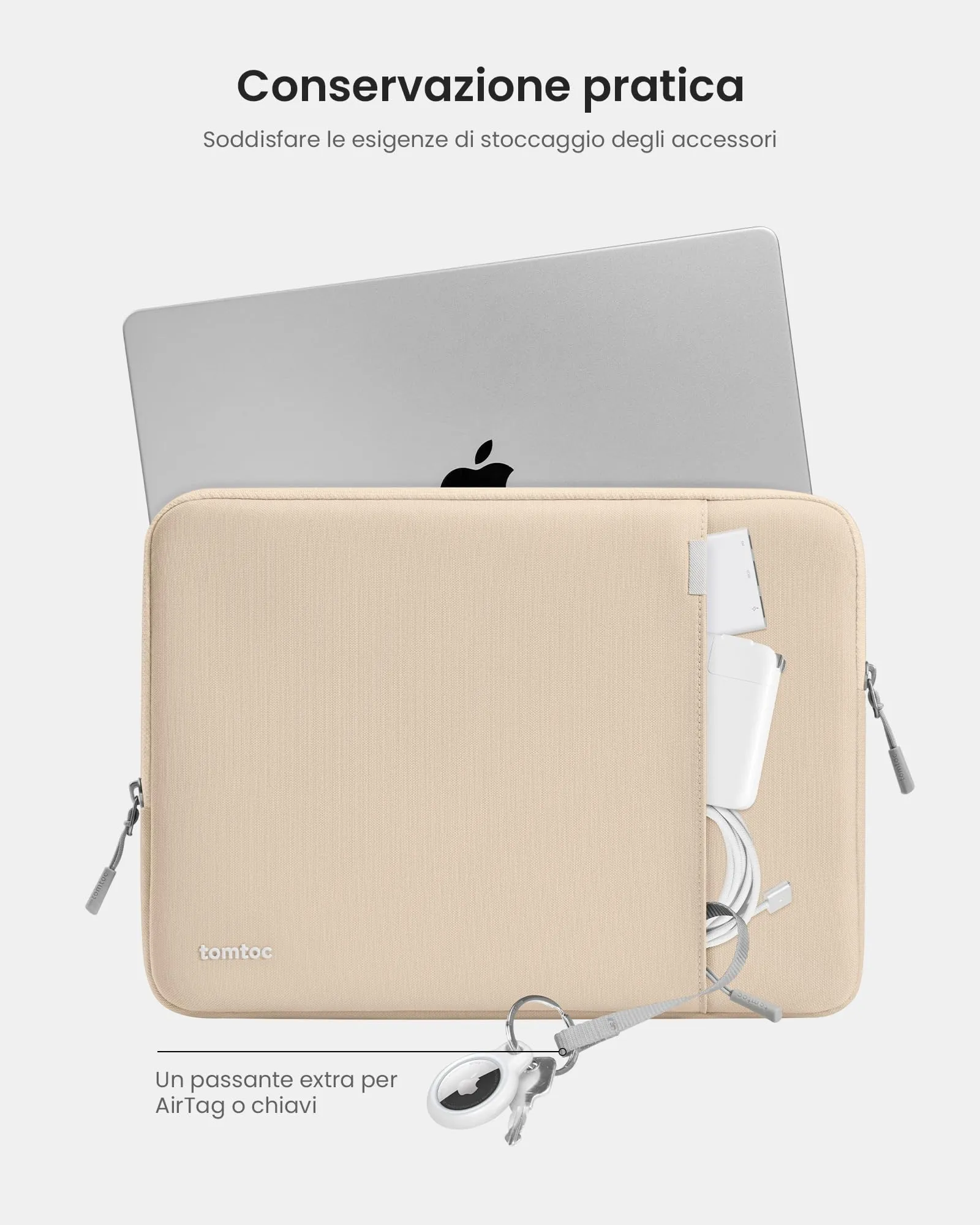 tomtoc 360° Custodia per MacBook Air 15 Pollici M5/M4/M3/M2, Laptop Sleeve - immagine 5