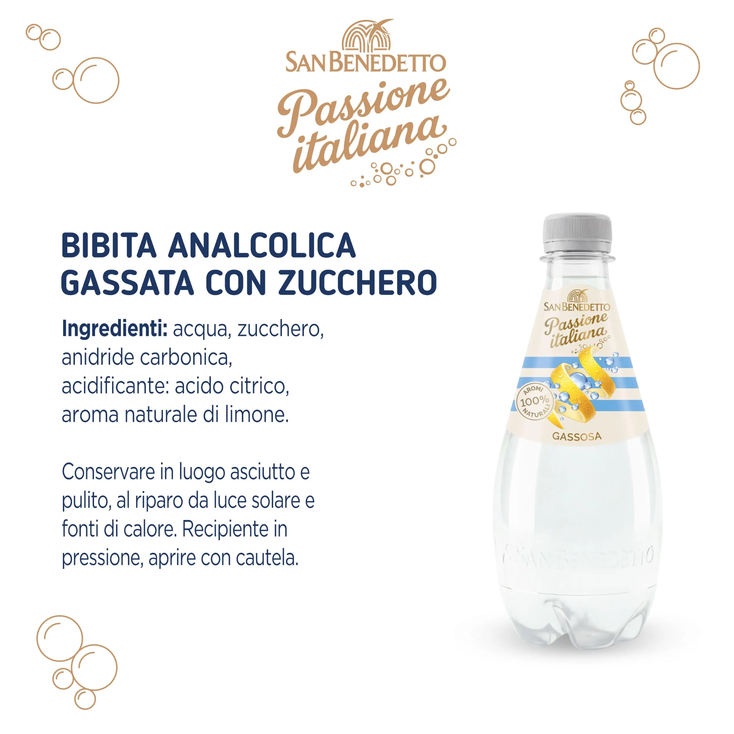 San Benedetto Passione Italiana Gassosa, 12x400 ml - immagine 6