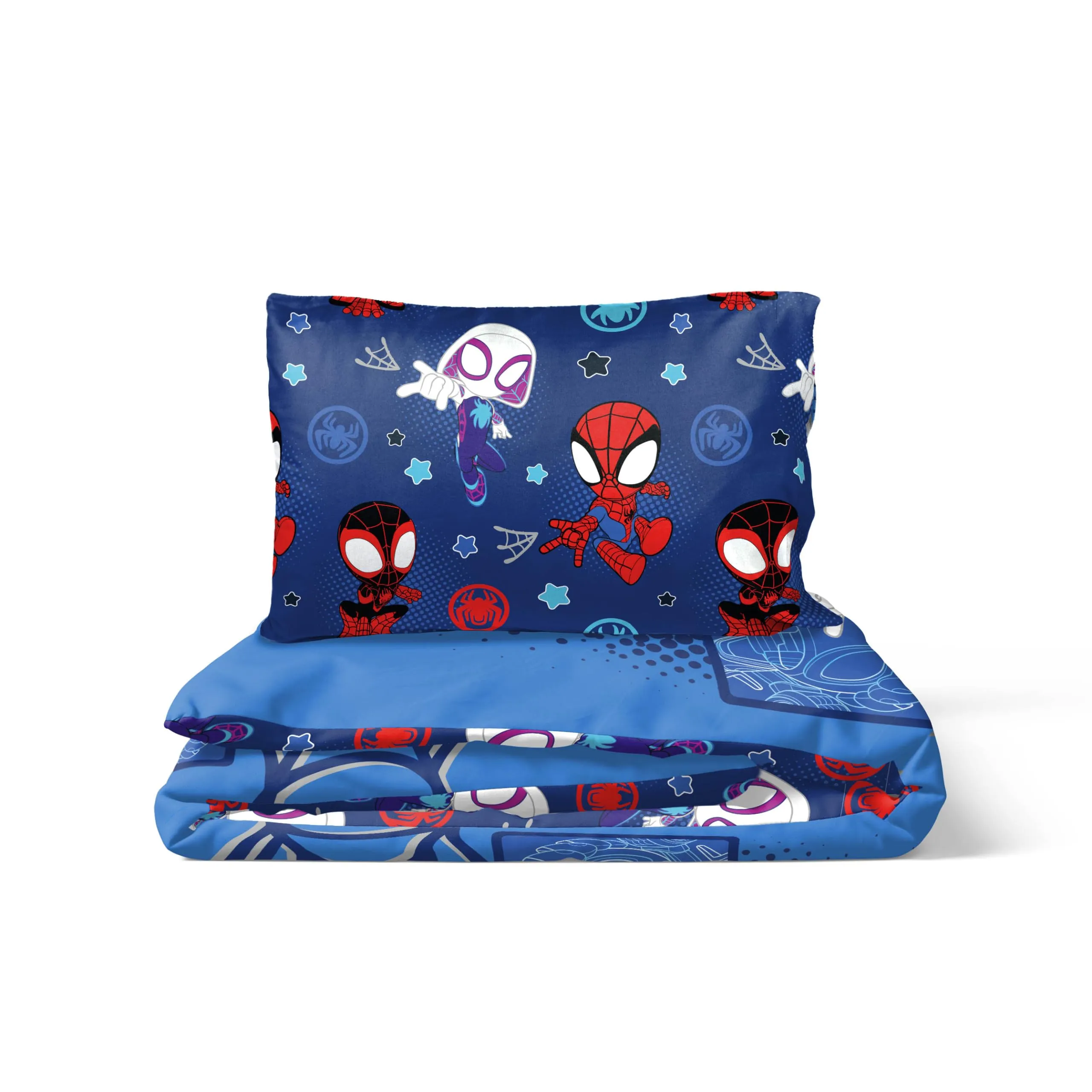 Jay Franco Set Copripiumone Singolo Marvel Spidey e i Suoi Incredibili Amici Vroom 100% Cotone con Federa 50x70 - immagine 5