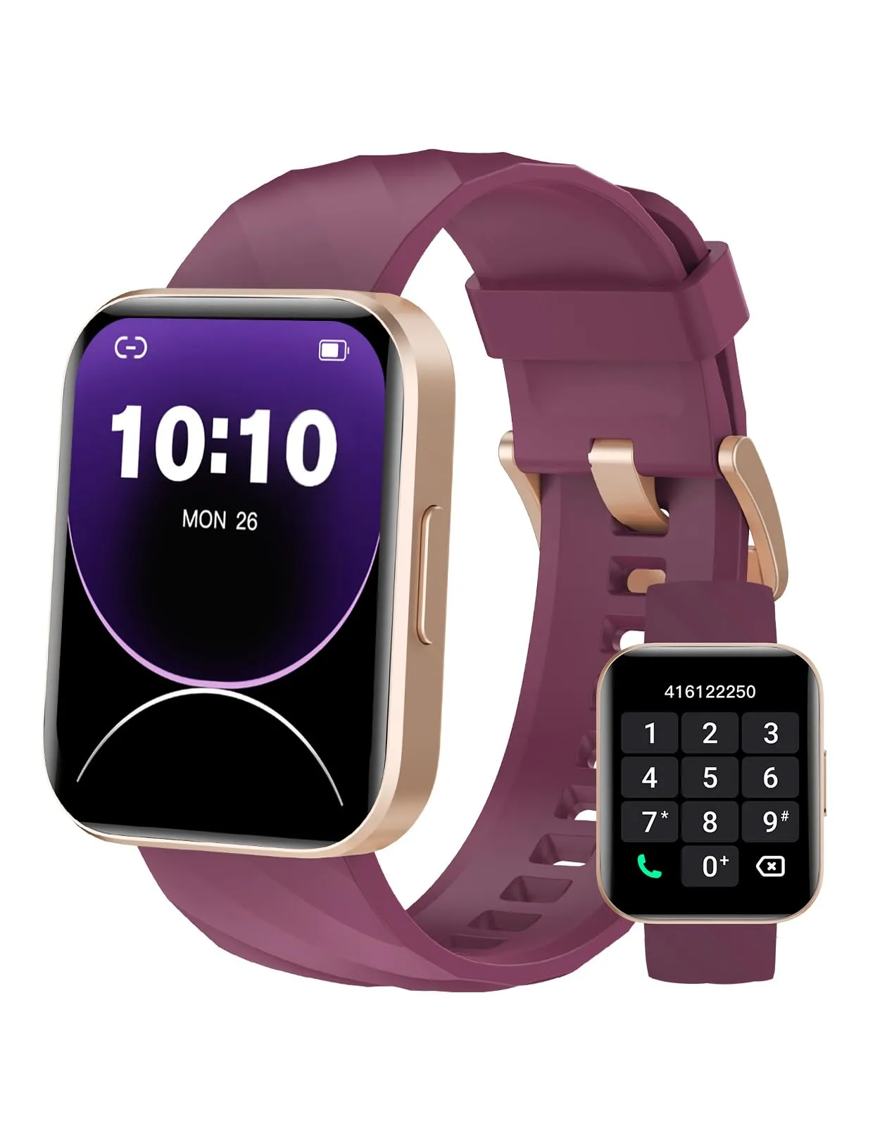 Dakofied Smartwatch Donna Chiamate Bluetooth, Cardiofrequenzimetro, Saturimetro, IP68, Viola - immagine 1