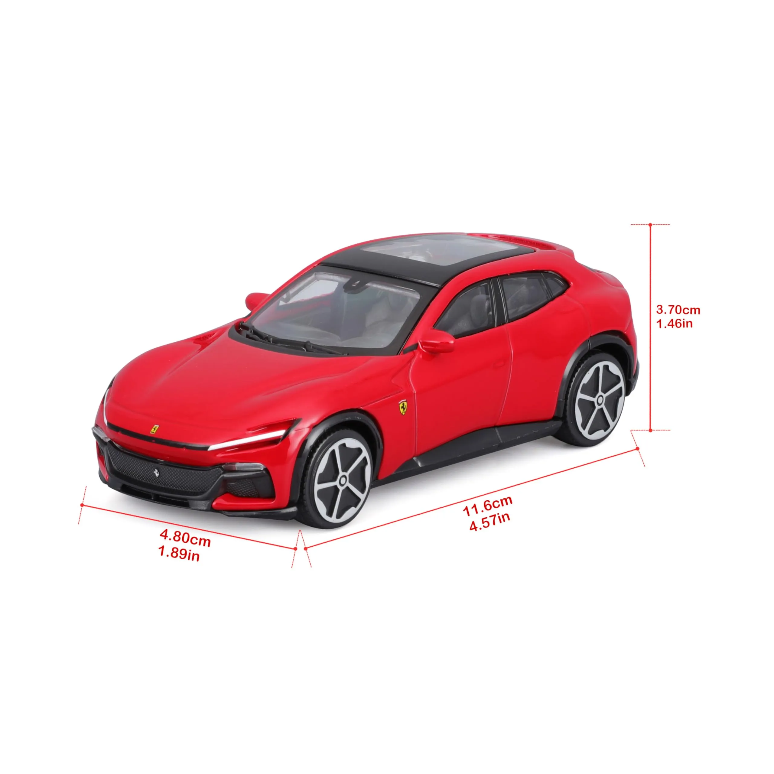 Bburago Ferrari Purosangue R&P 1:43 Scale Model Car - immagine 3