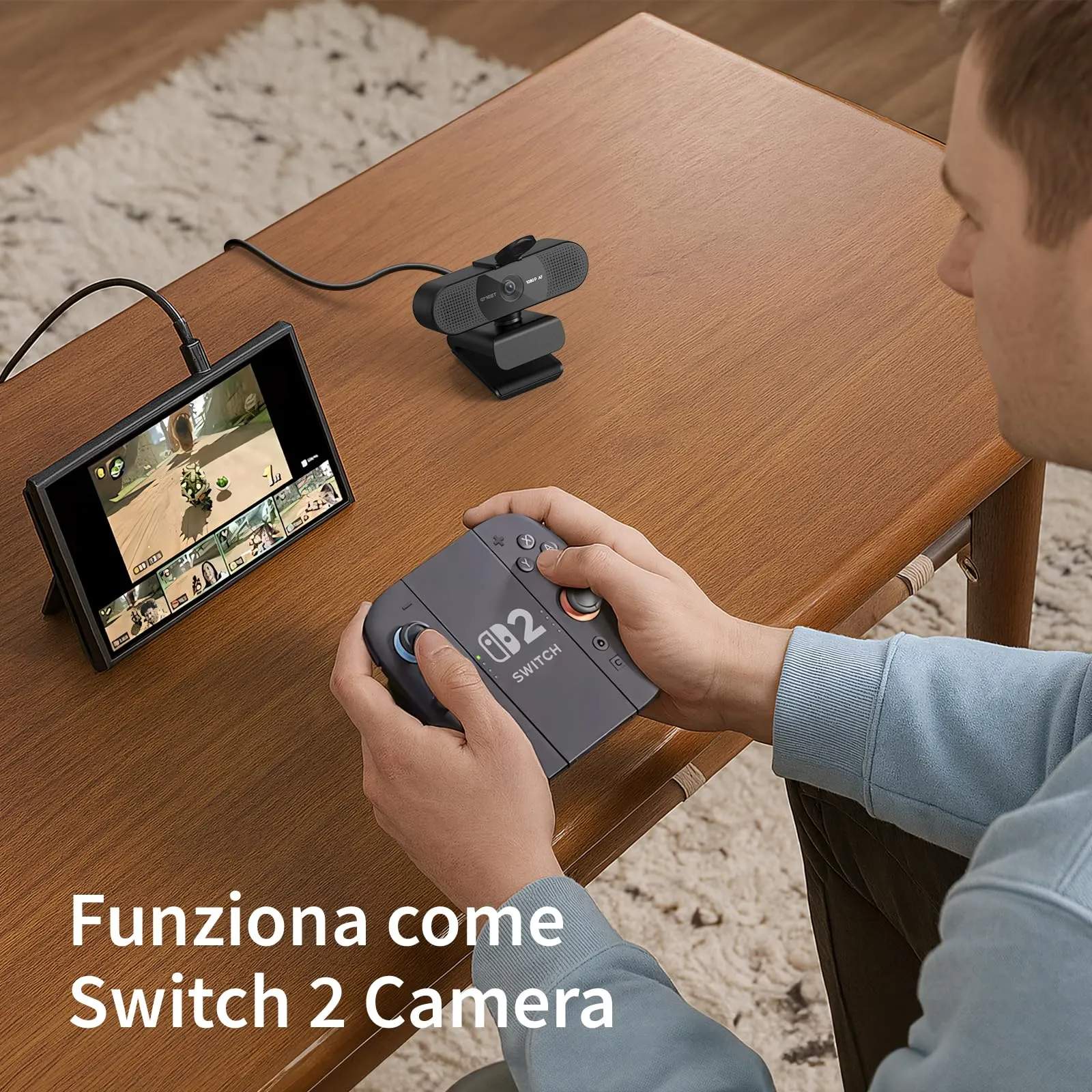 EMEET C960 AF Webcam 1080p Full HD con PDAF, Doppio Microfono e Copriobiettivo - immagine 9