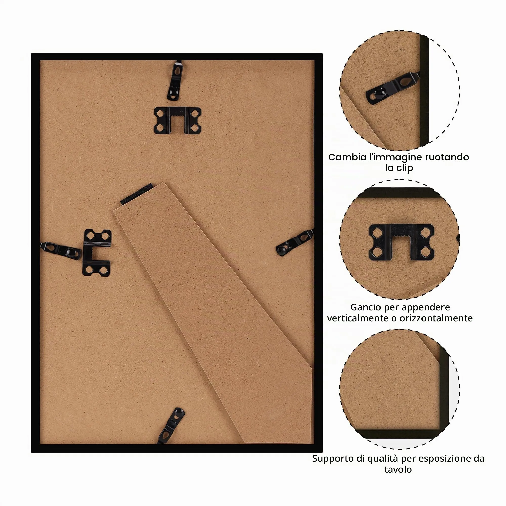 Giftgarden Cornice A4 Marrone Rustico - immagine 3