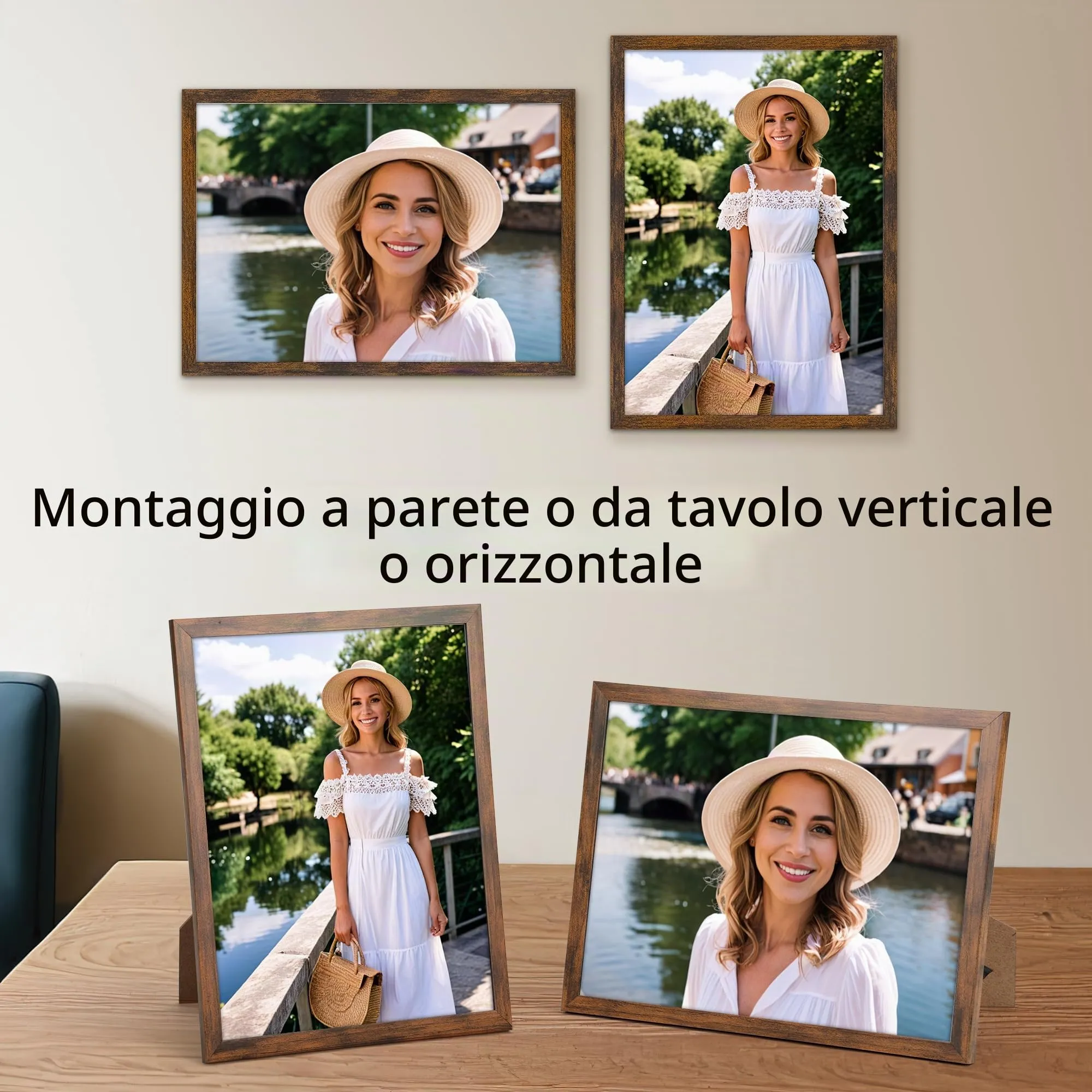 Giftgarden Cornice A4 Marrone Rustico - immagine 4