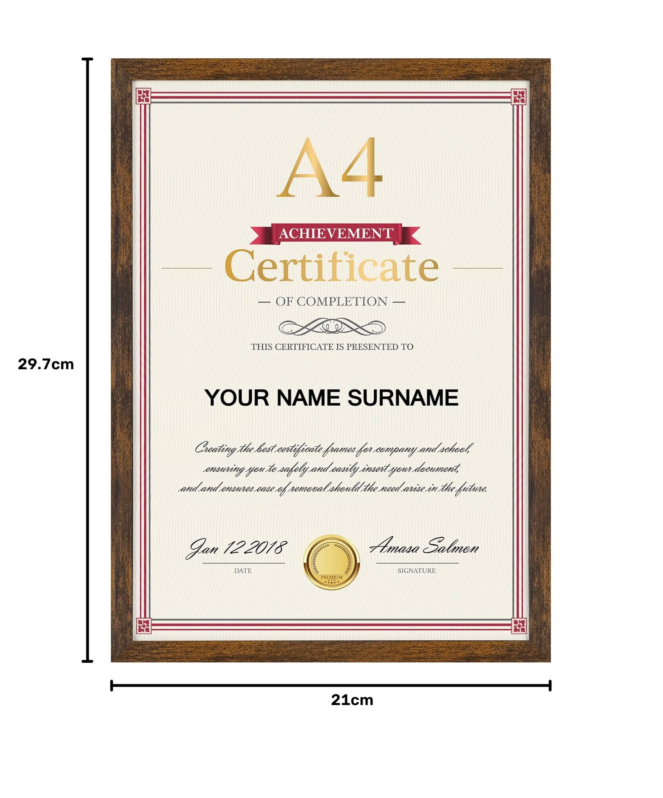 Giftgarden Cornice A4 Marrone Rustico - immagine 9
