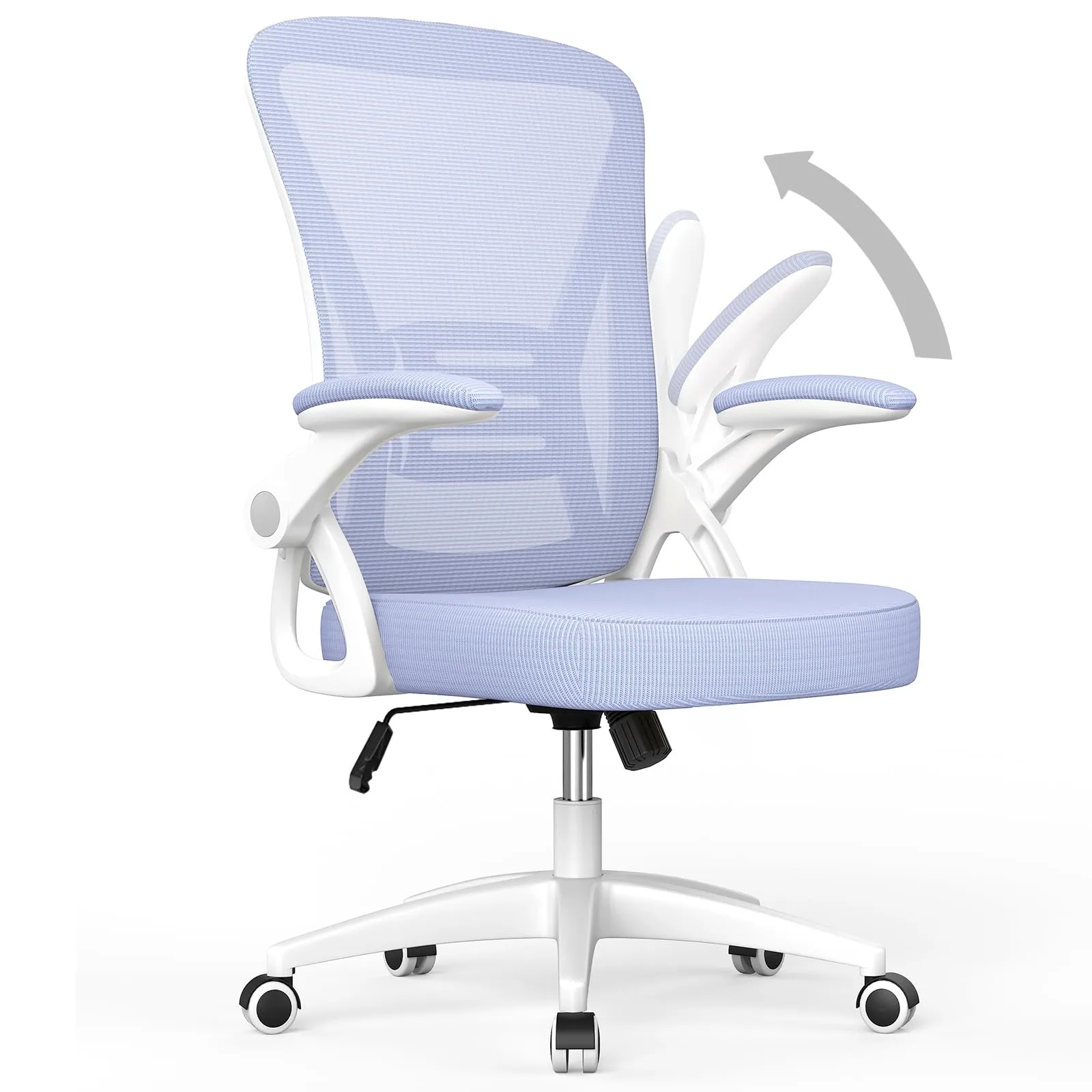 rattantree Sedia da Ufficio con Supporto Lombare e Braccioli Regolabili, Viola - immagine 1