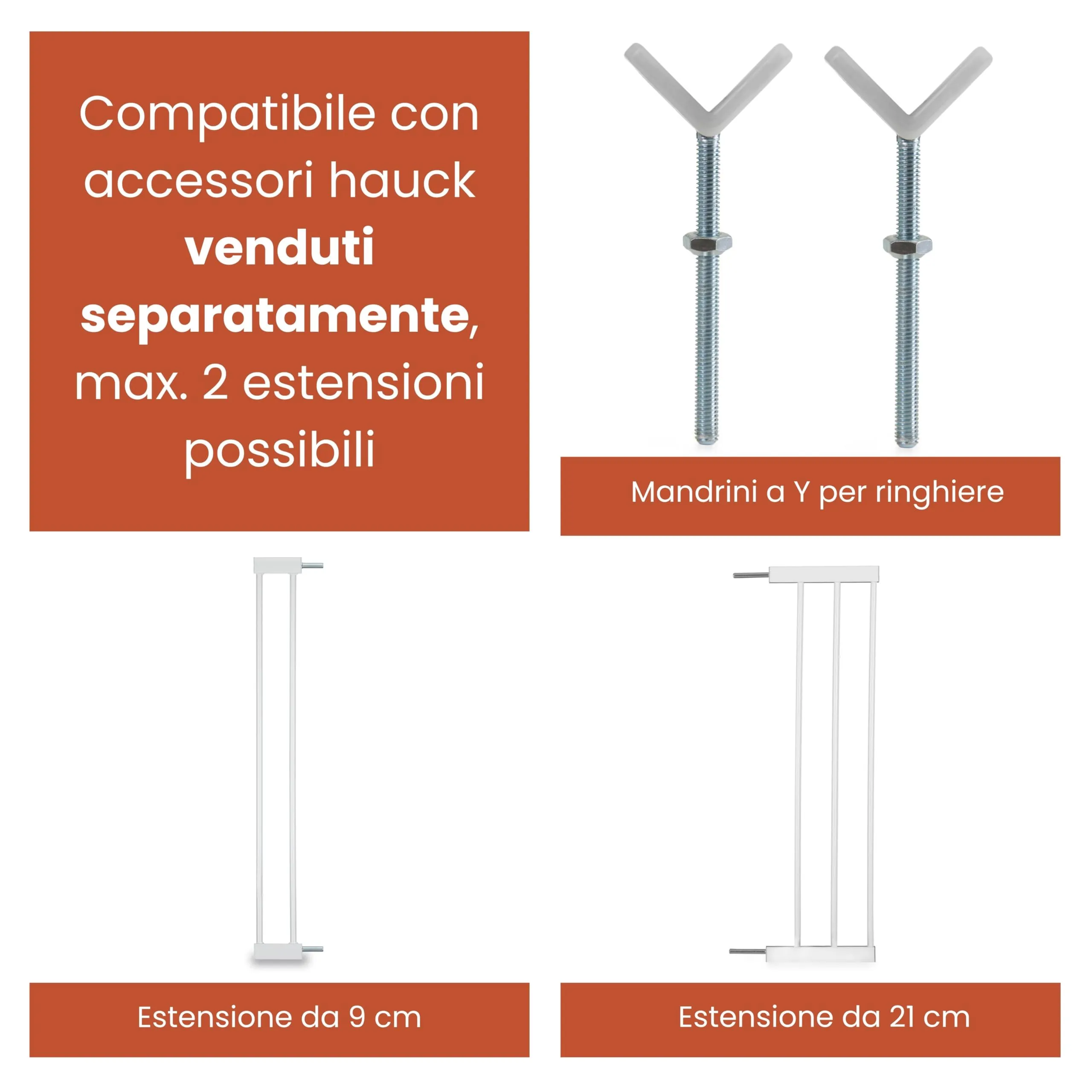 hauck Cancelletto di Sicurezza con Prolunga da 21 cm, senza Fori, White - immagine 5