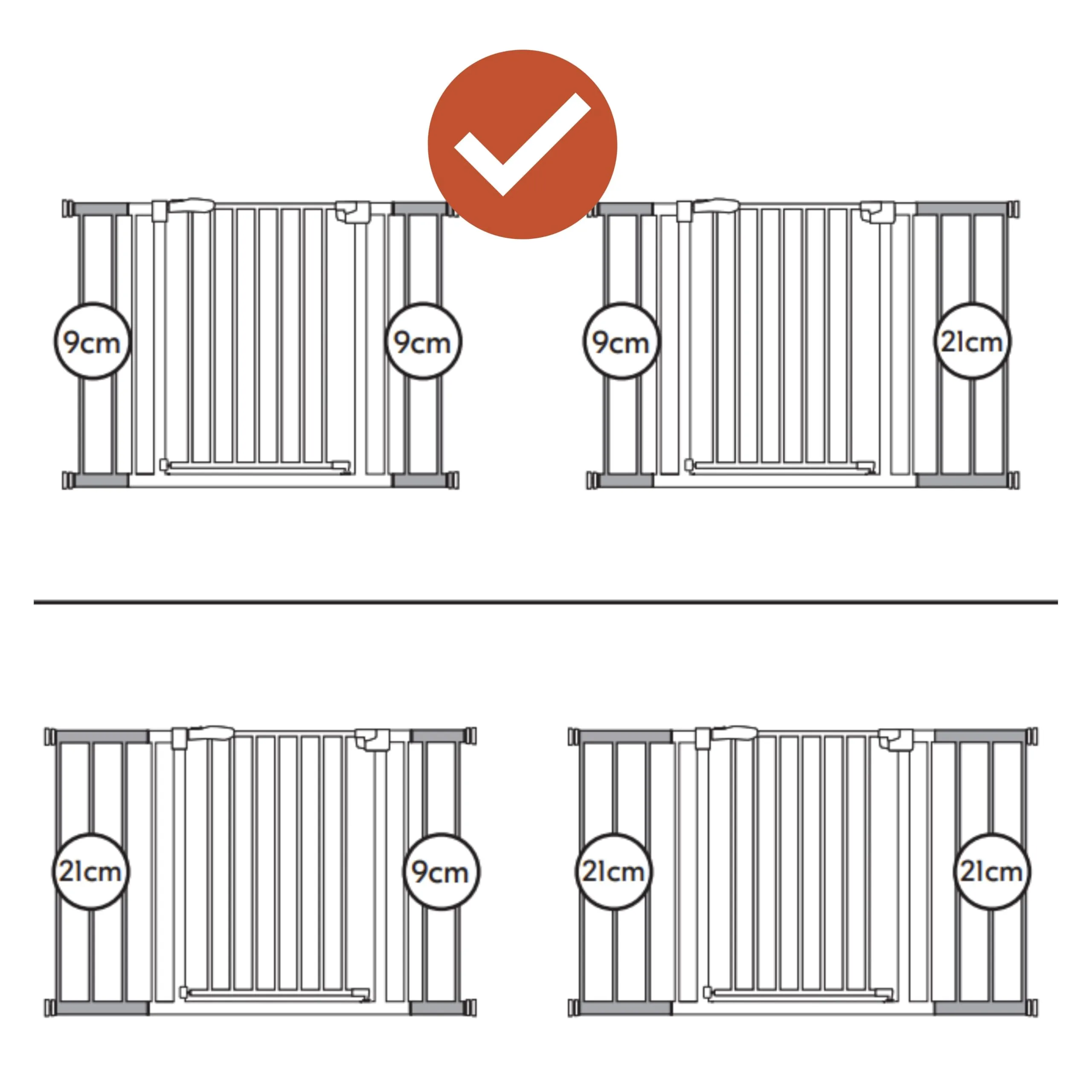 hauck Cancelletto di Sicurezza con Prolunga da 21 cm, senza Fori, White - immagine 8