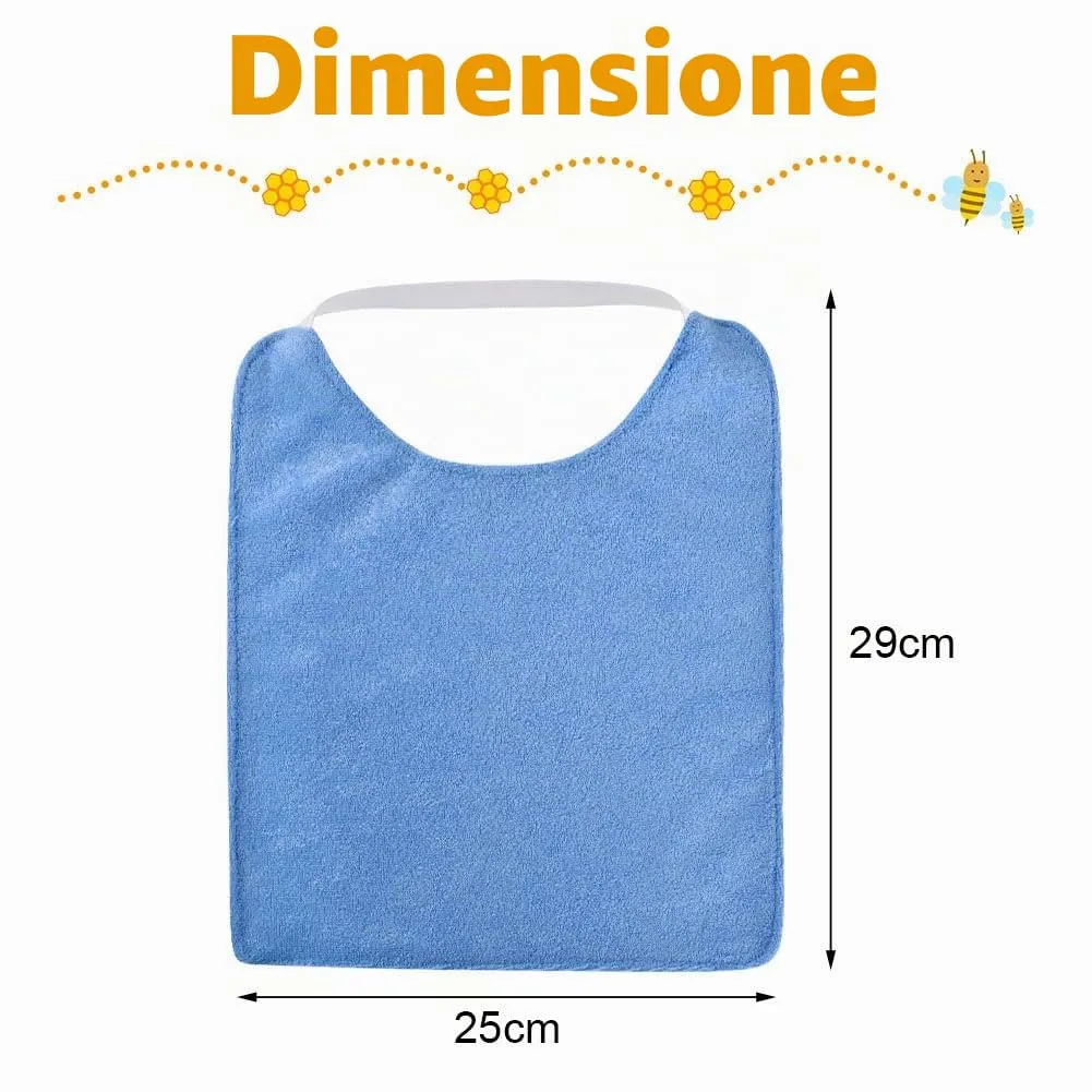 Vicloon Bavaglini in spugna impermeabili per bambini, 5 pezzi - immagine 2