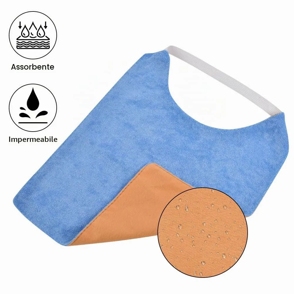 Vicloon Bavaglini in spugna impermeabili per bambini, 5 pezzi - immagine 4