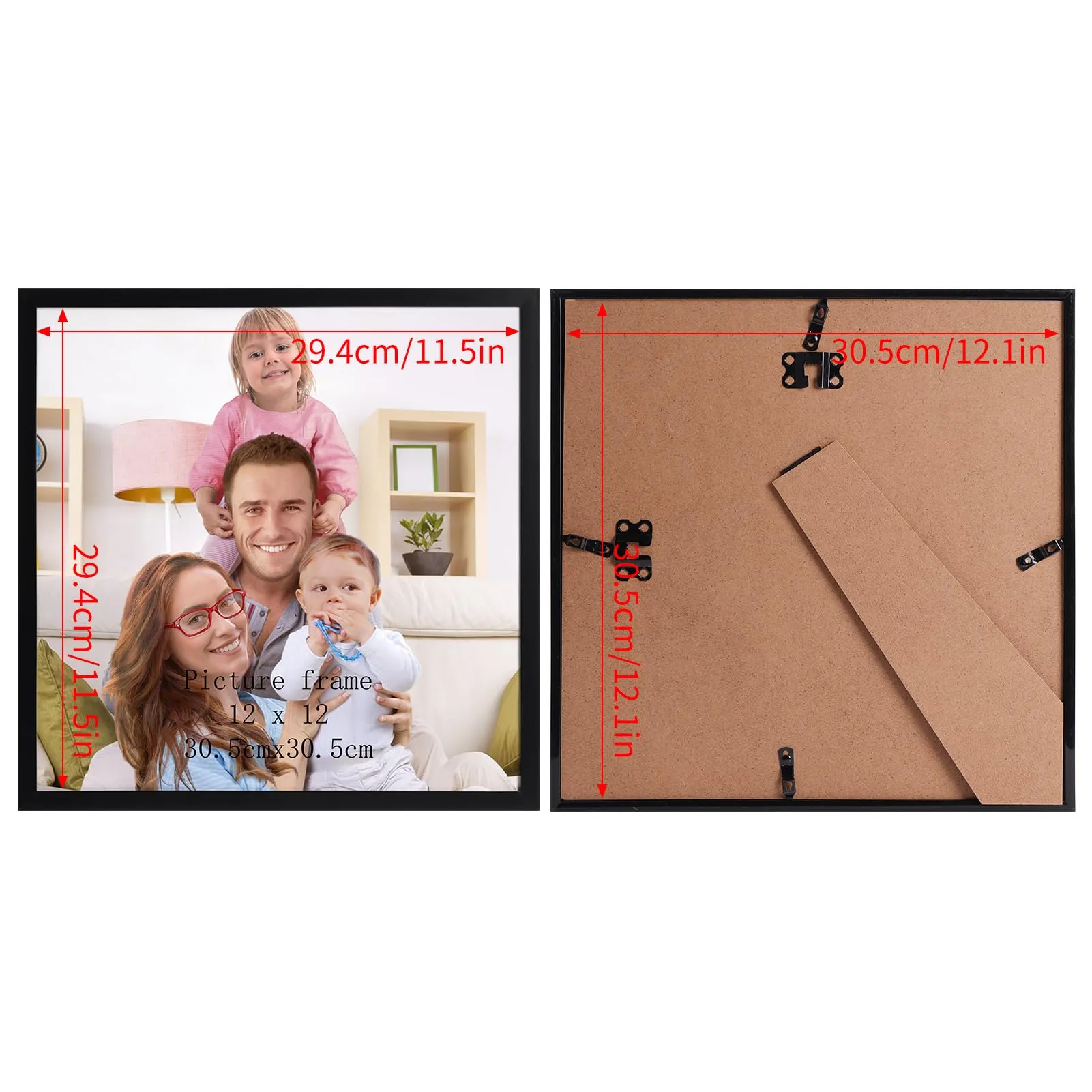 Giftgarden Cornice in PVC, 30x30 cm, Nero, 1 Pezzo - immagine 2