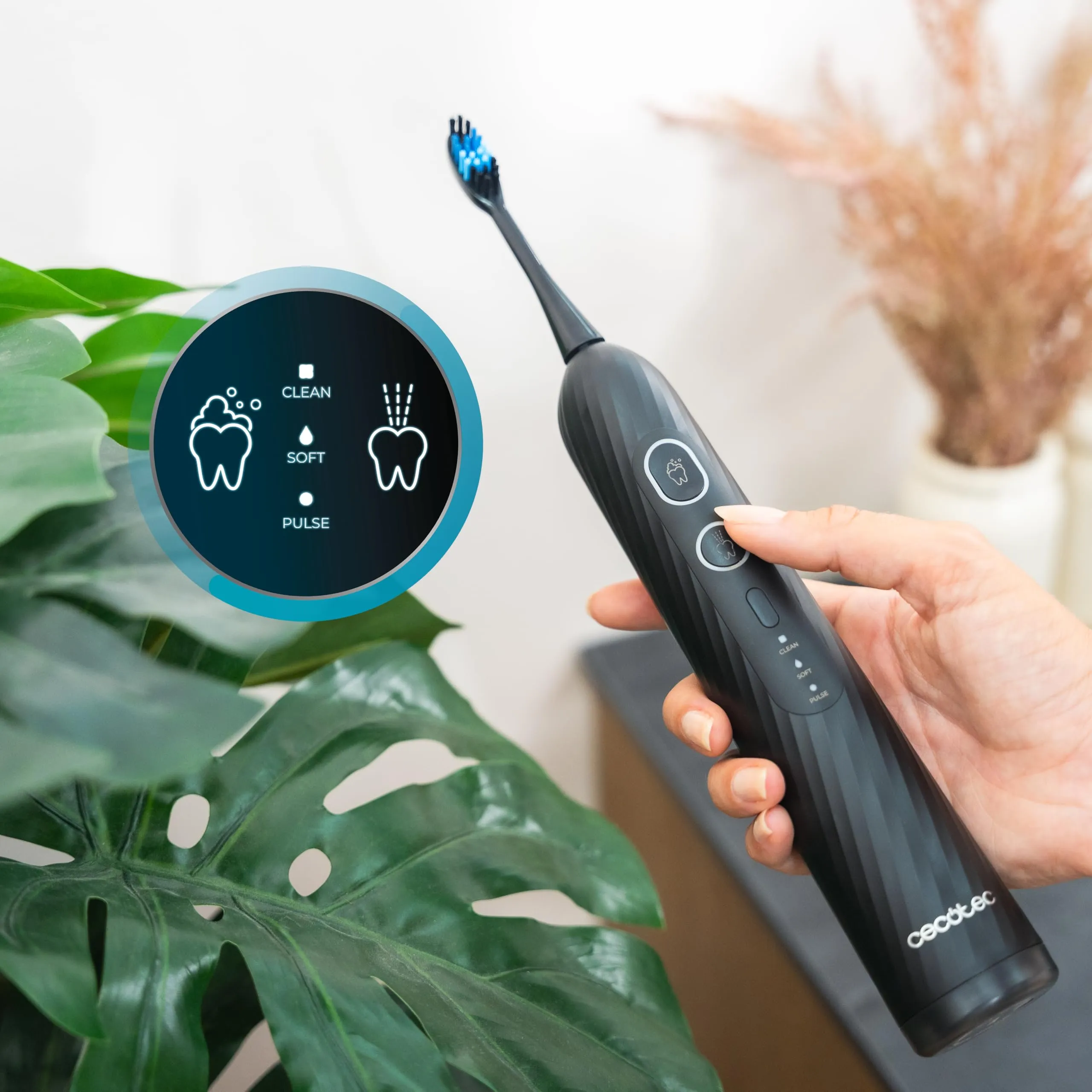 Cecotec ToothCare Jet Splash UltraSonic Spazzolino da Denti Elettrico e Irrigatore, Serbatoio 60ml, 3 Modalità, 2 Testine - immagine 3