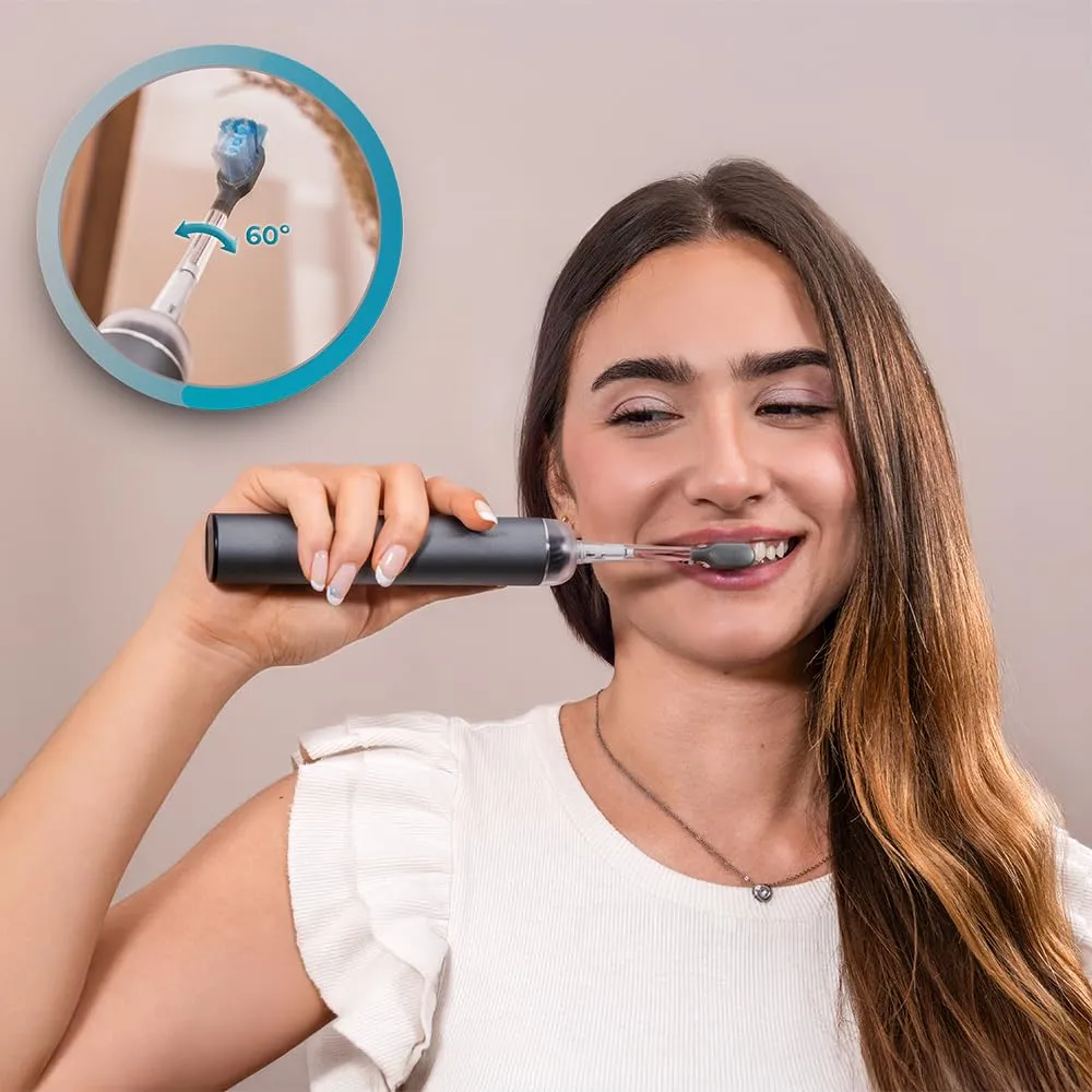 Cecotec ToothCare UltraSonic EliteSwing Spazzolino Elettrico Sonico, 4 Modalità, 66000 giri/min, Motore Brushless, 2 Teste, Autonomia 30 Giorni - immagine 3