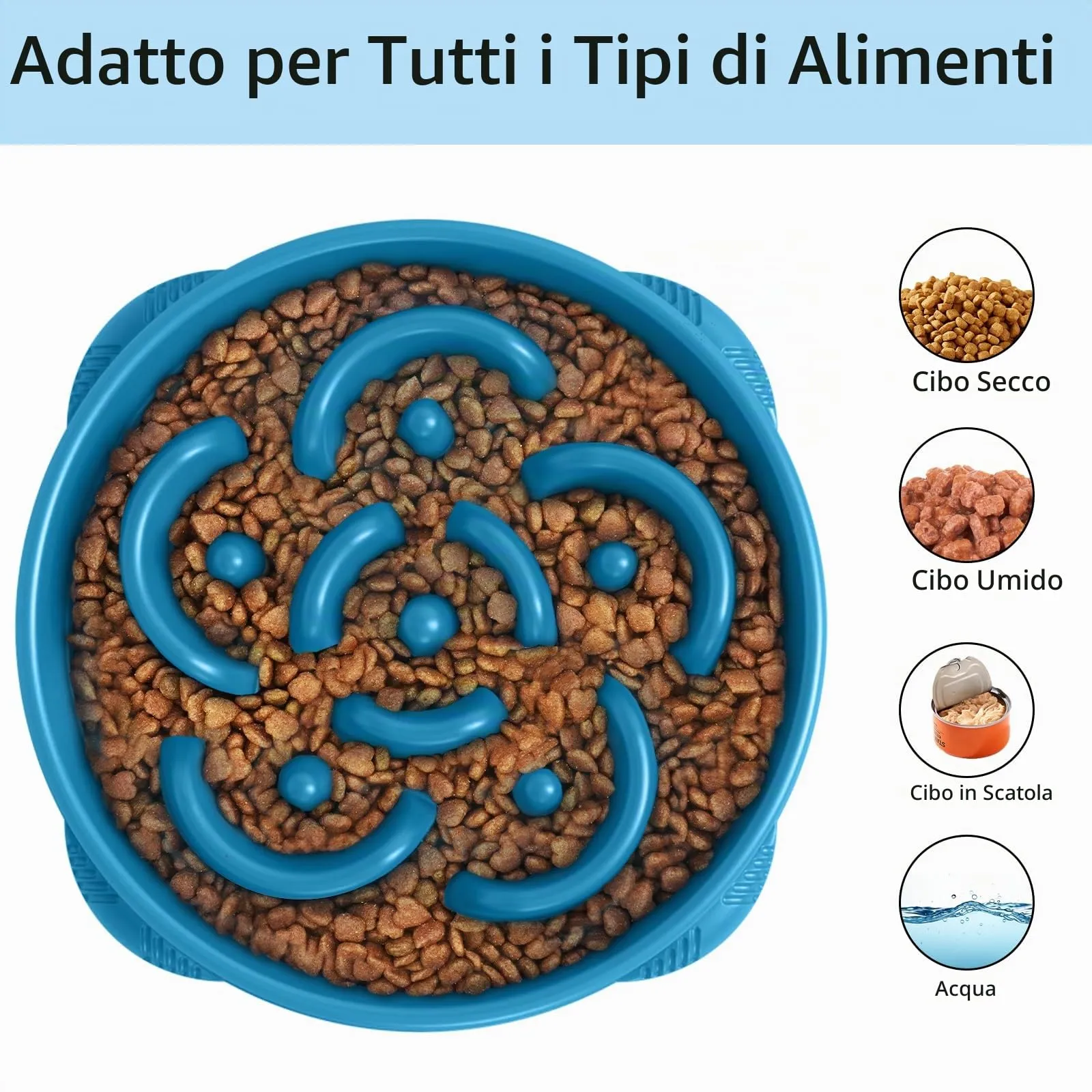 MateeyLife Ciotola per Cani con Alimentazione Lenta, Anti-Soffocamento e Labirinto, Taglia Grande - immagine 6