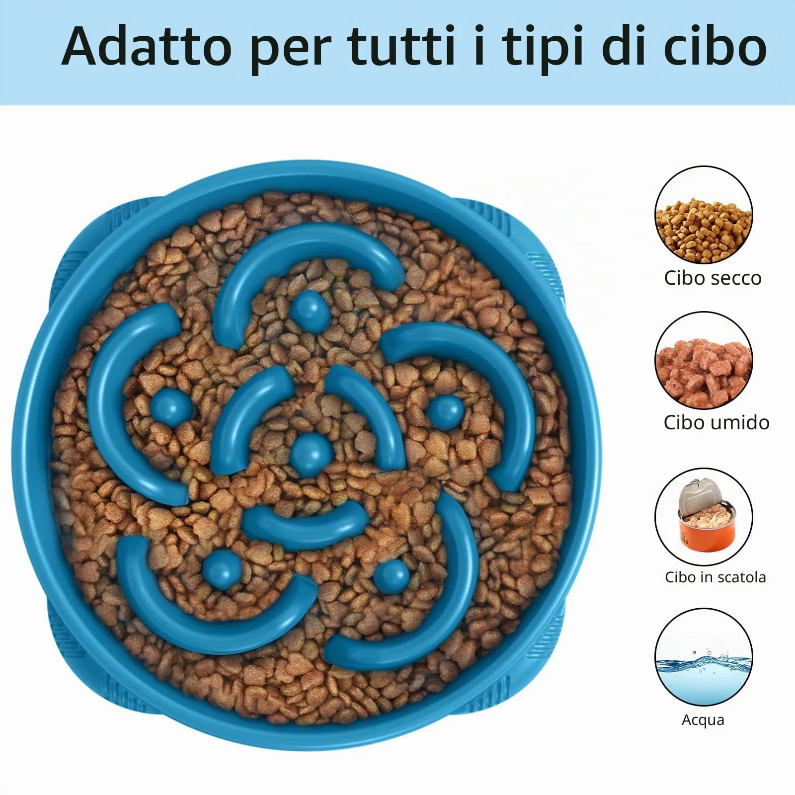 MateeyLife Ciotole Mangiatoia Lenta per Cani Razze Grandi, Anti-soffocamento e Antiscivolo, 2 Pezzi - immagine 6